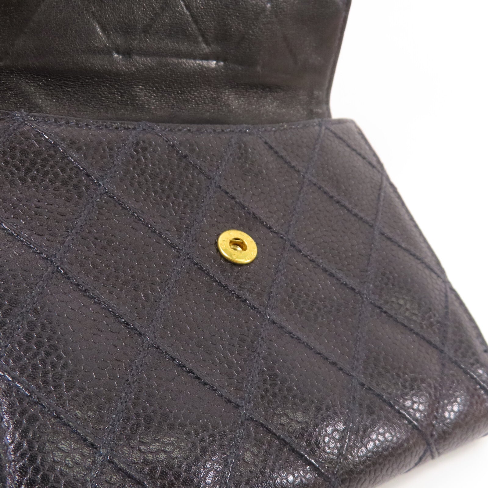 CHANEL 牛皮皮革Wallet金扣錢包