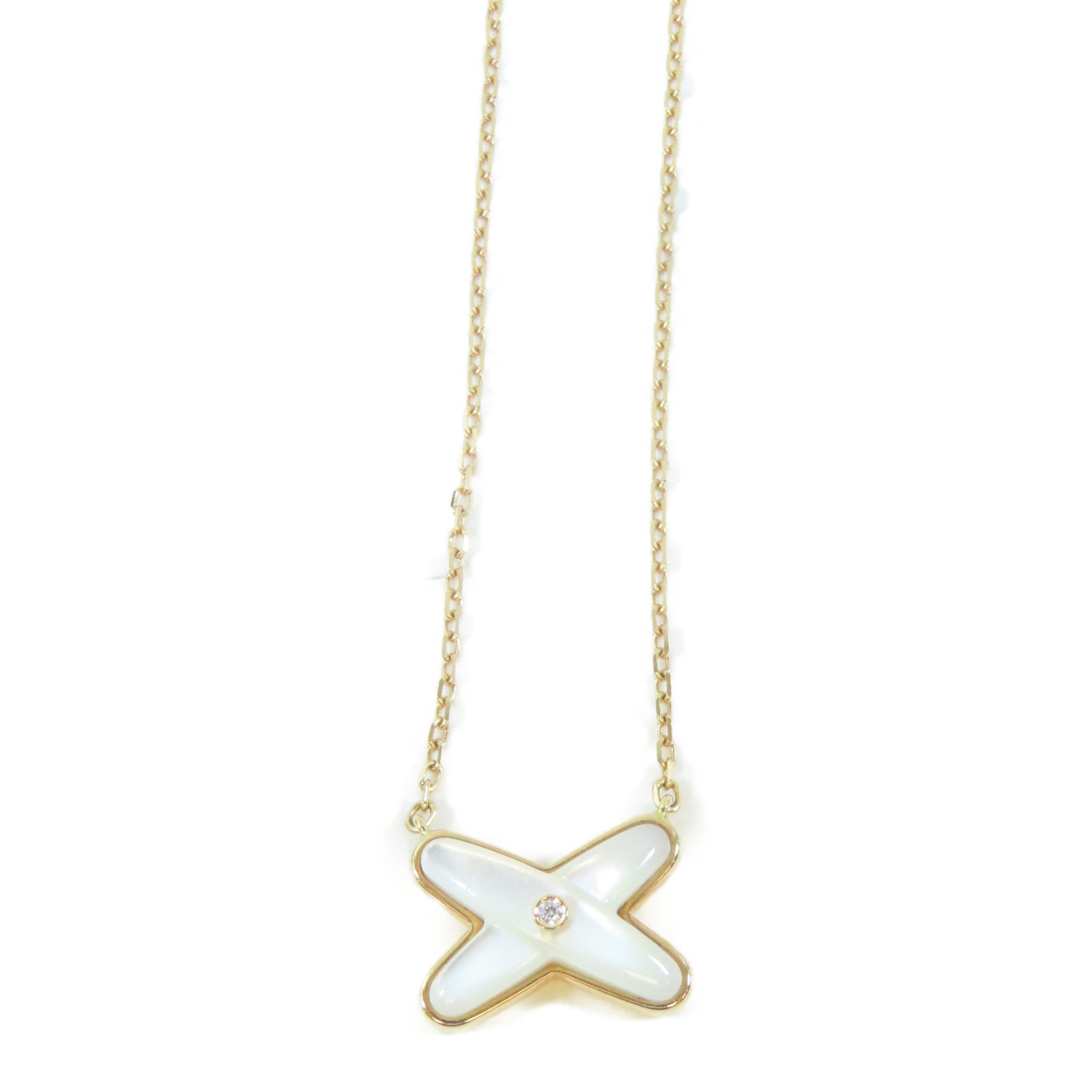 Chaumet 18K玫瑰金Jeux De Liens Necklace項鍊#40cm