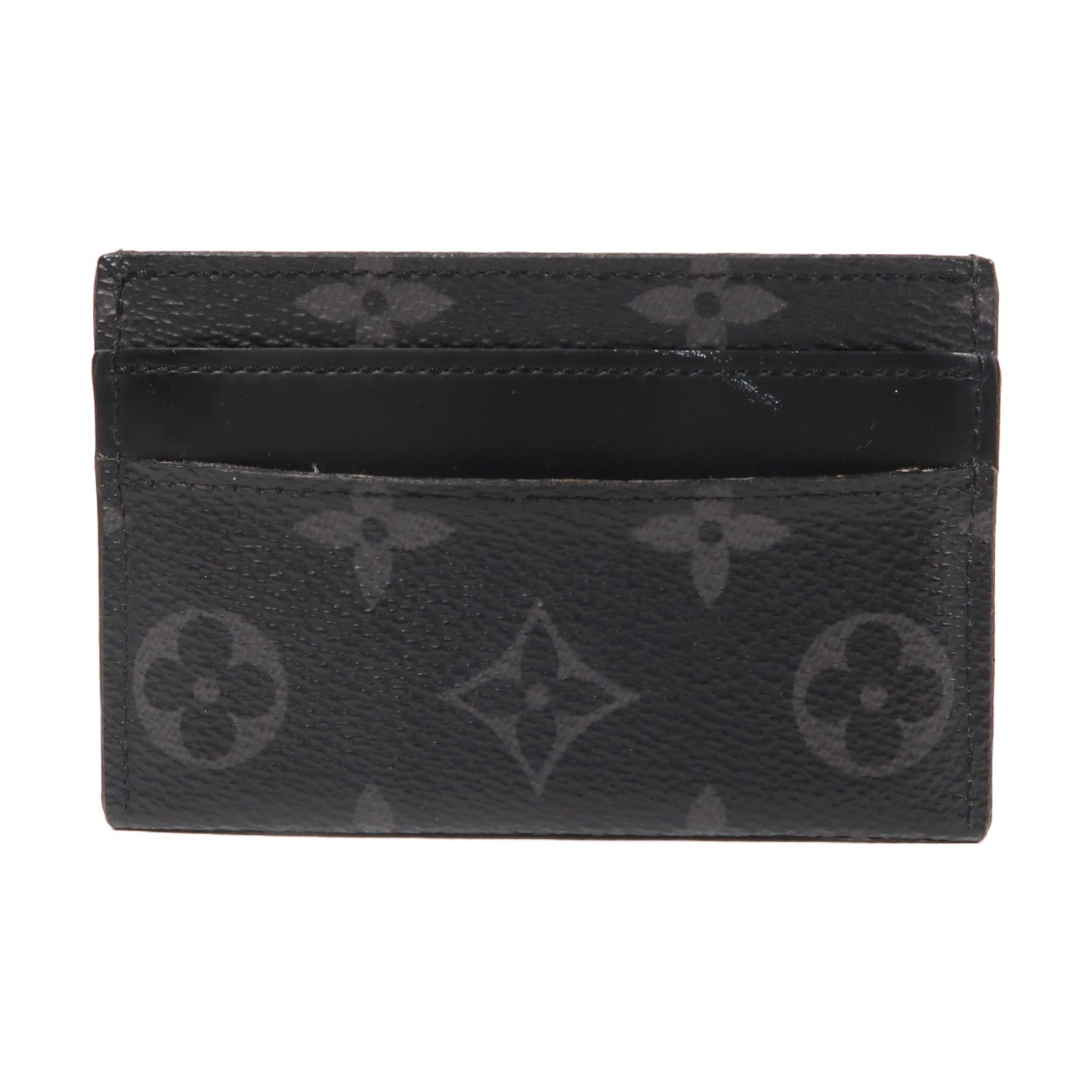LOUIS VUITTON Monogram Eclipse Double Card Holder卡片套黑色