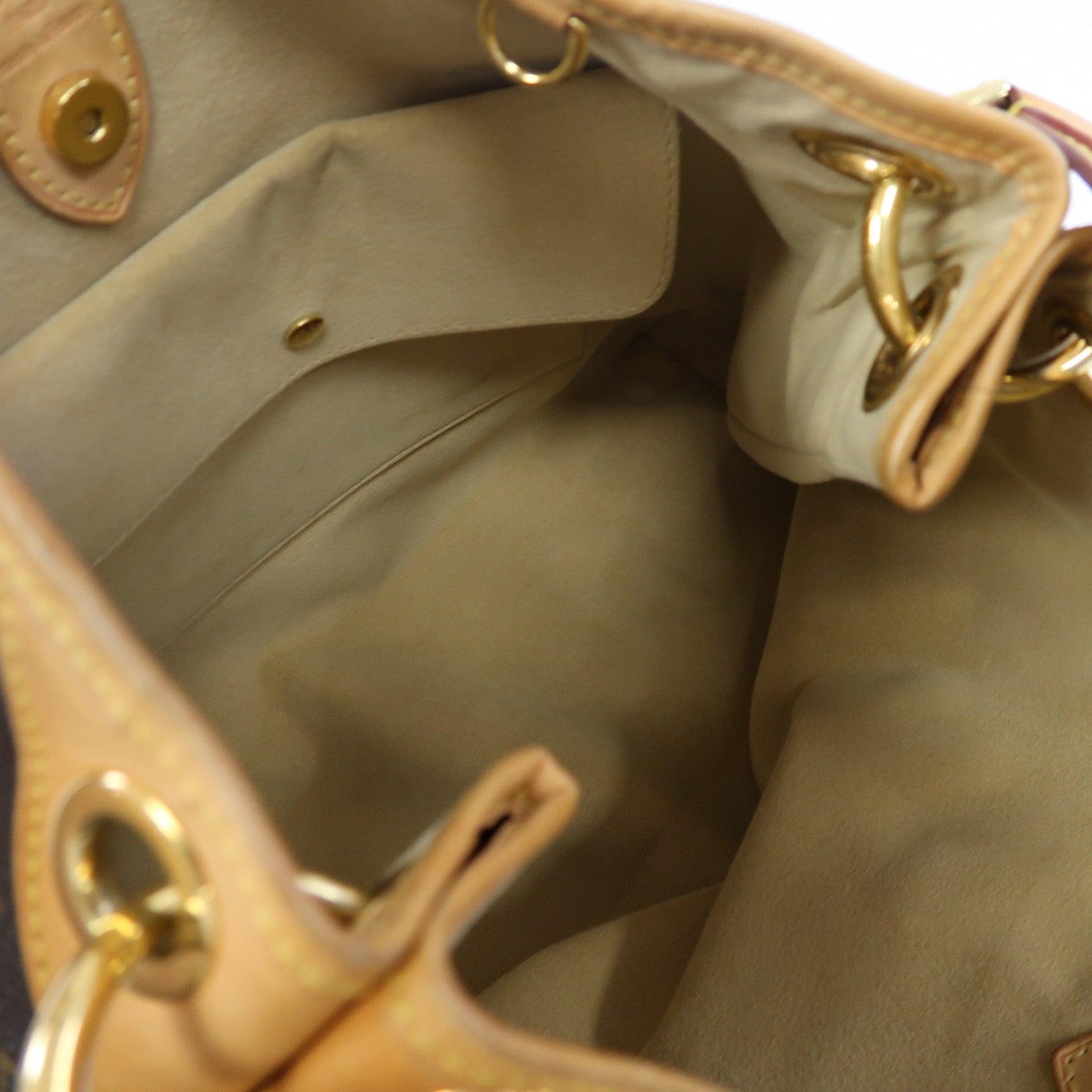 LOUIS VUITTON Monogram Galliera PM金扣肩背袋棕色