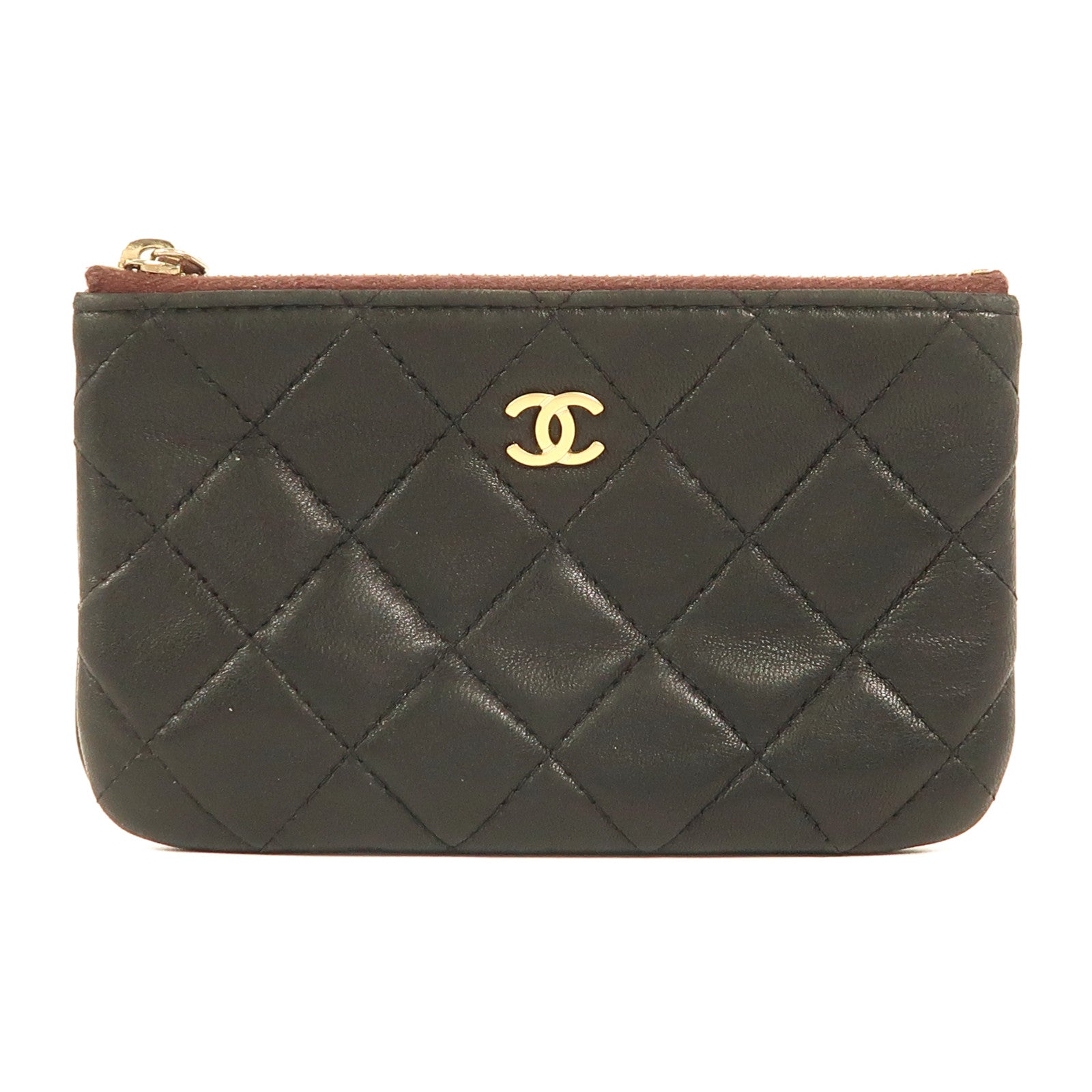 CHANEL 羊皮皮革Pouch金扣手拿包