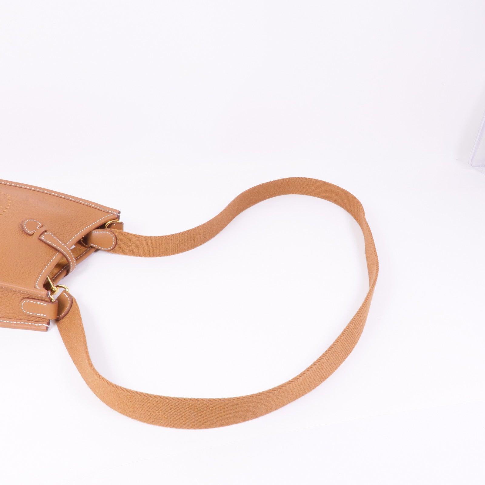 HERMES Clemence皮革Evelyne TPM金扣肩背袋Gold