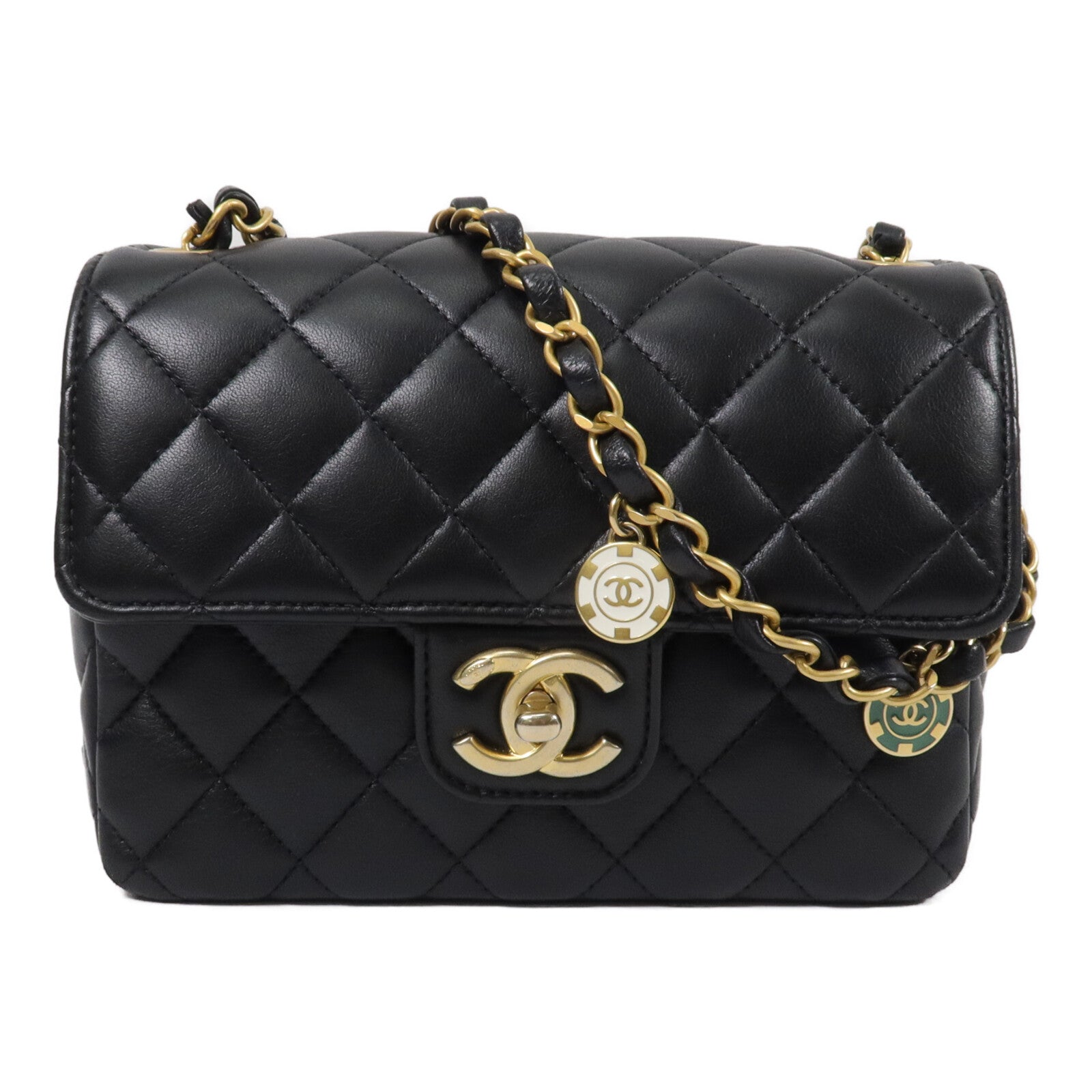 CHANEL 羊皮皮革Chain Shoulder鏈帶肩背袋