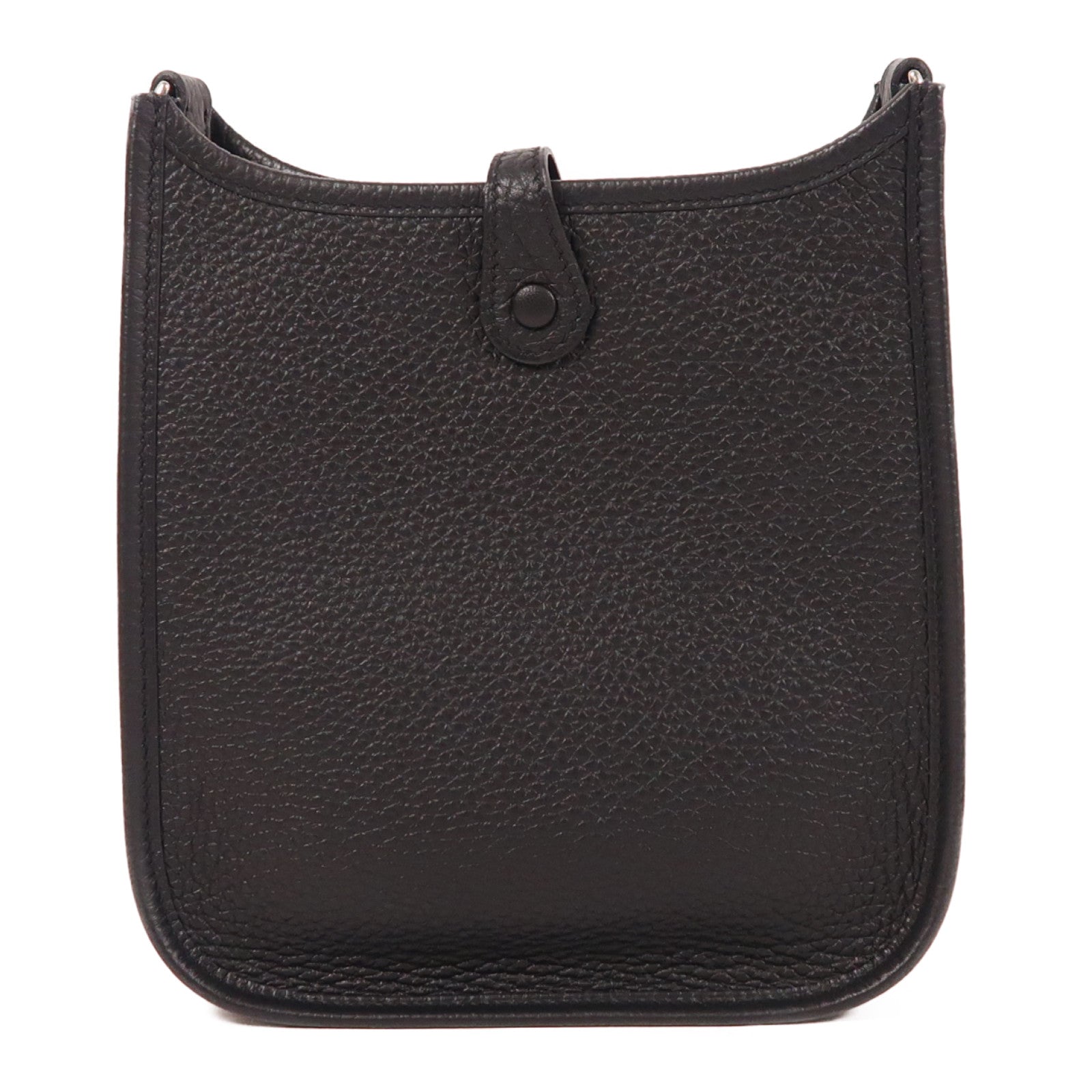 HERMES PHW Evelyne TPM Shoulder Bag Clemence Leather Black