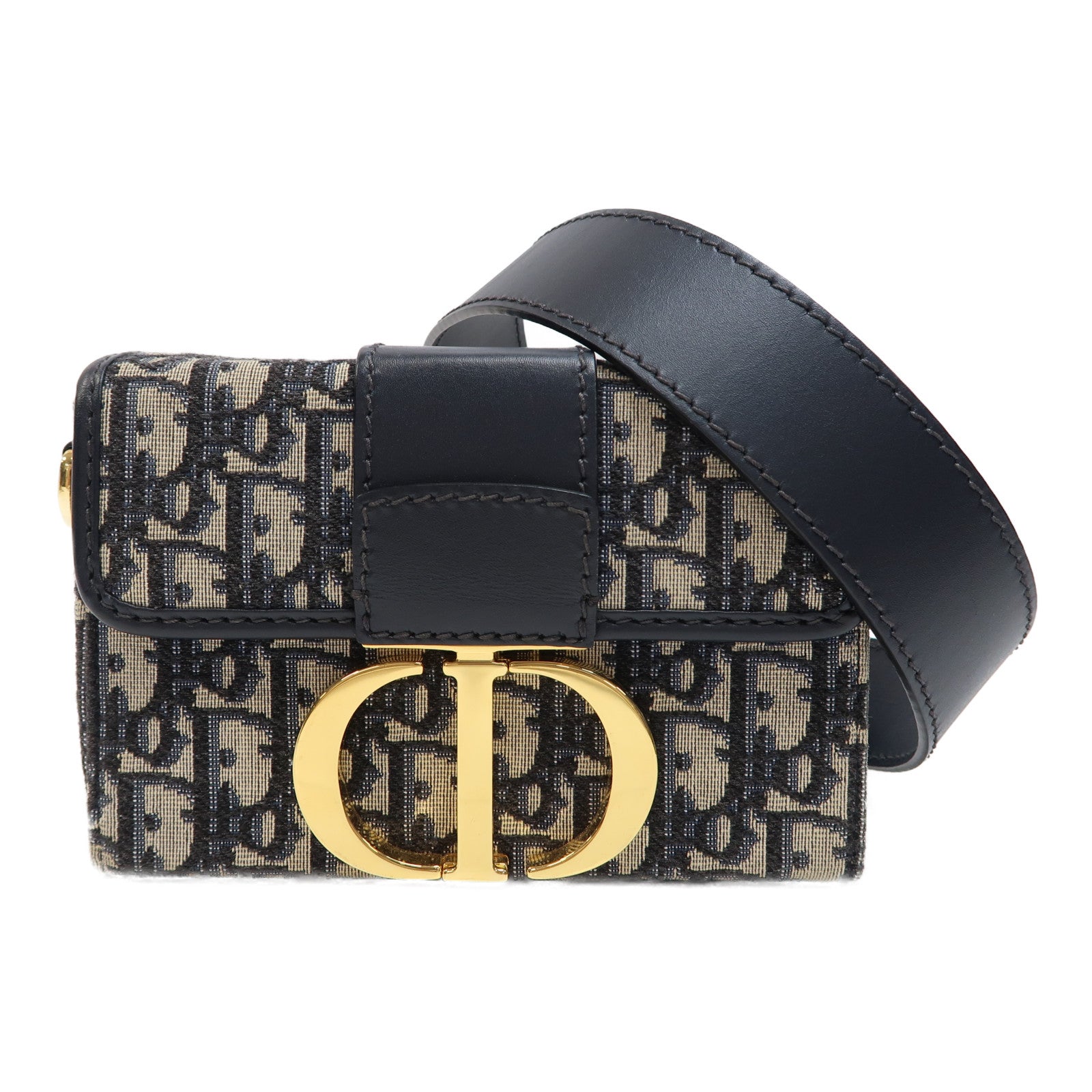 Dior (PRICE DOWN) CD GHW 30 Montaigne Shoulder Bag M9204UTZQM928 Canvas Navy/Beige
