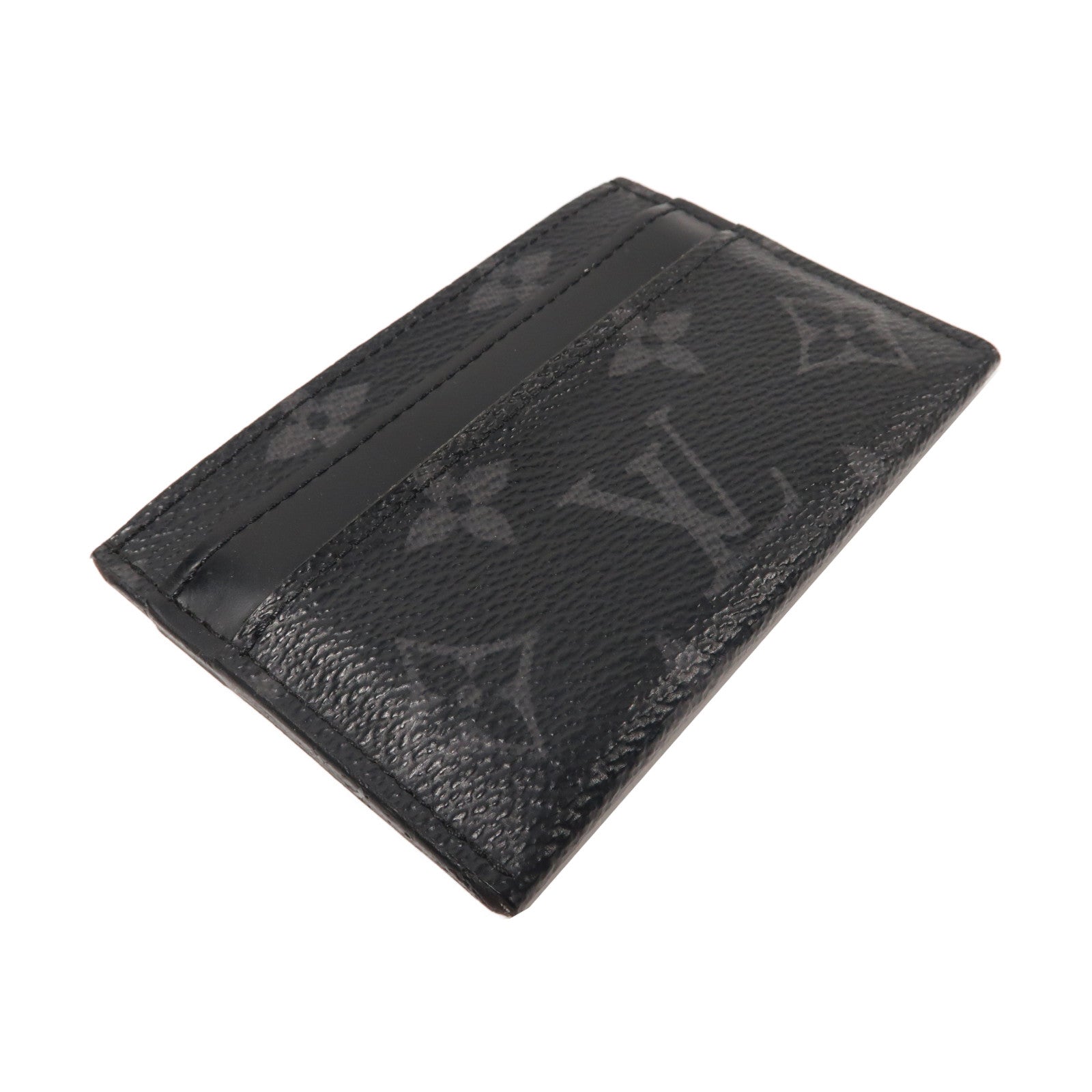 LOUIS VUITTON Monogram Eclipse Double Card Holder卡片套黑色