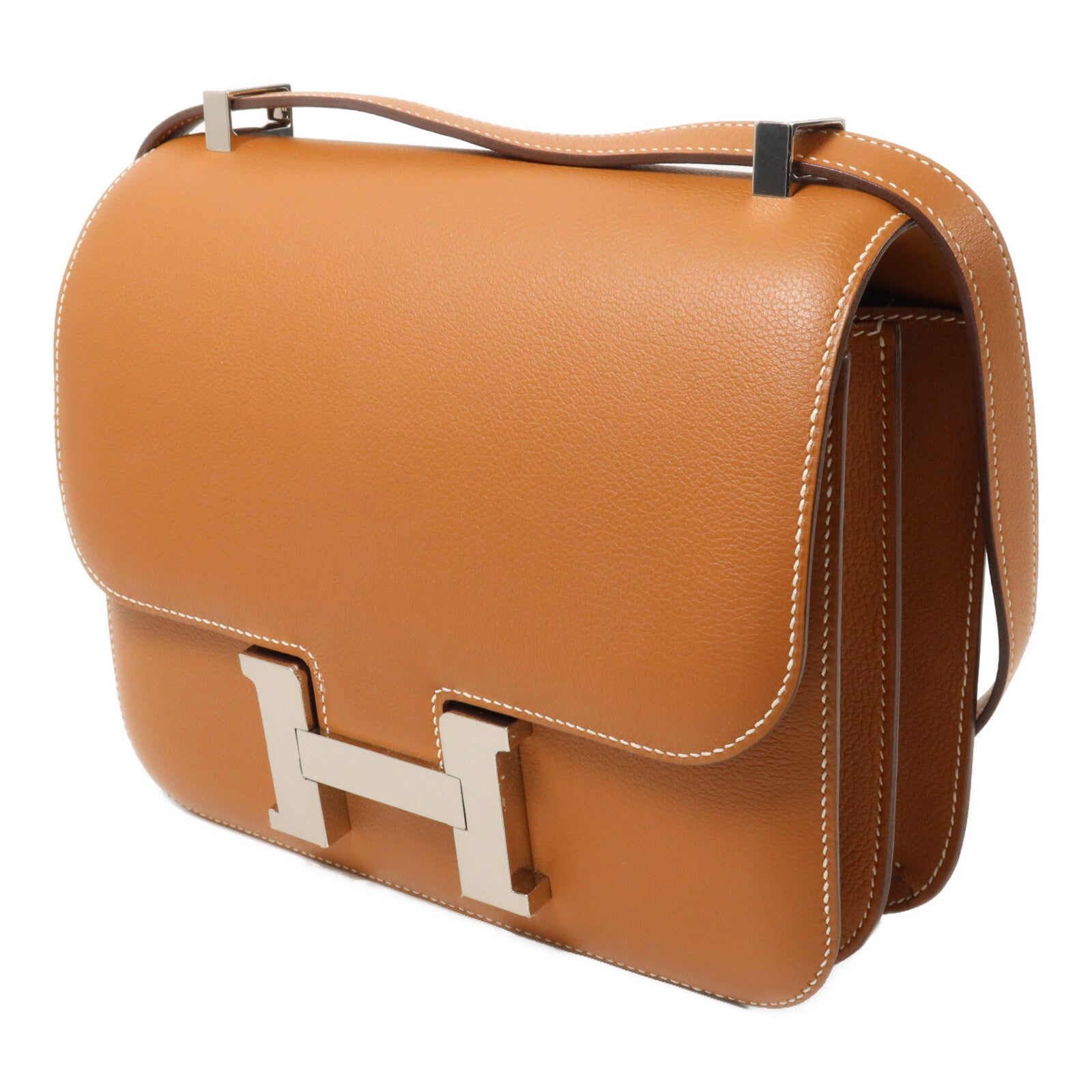 HERMES Evercolor皮革Constance 24肩背袋Gold