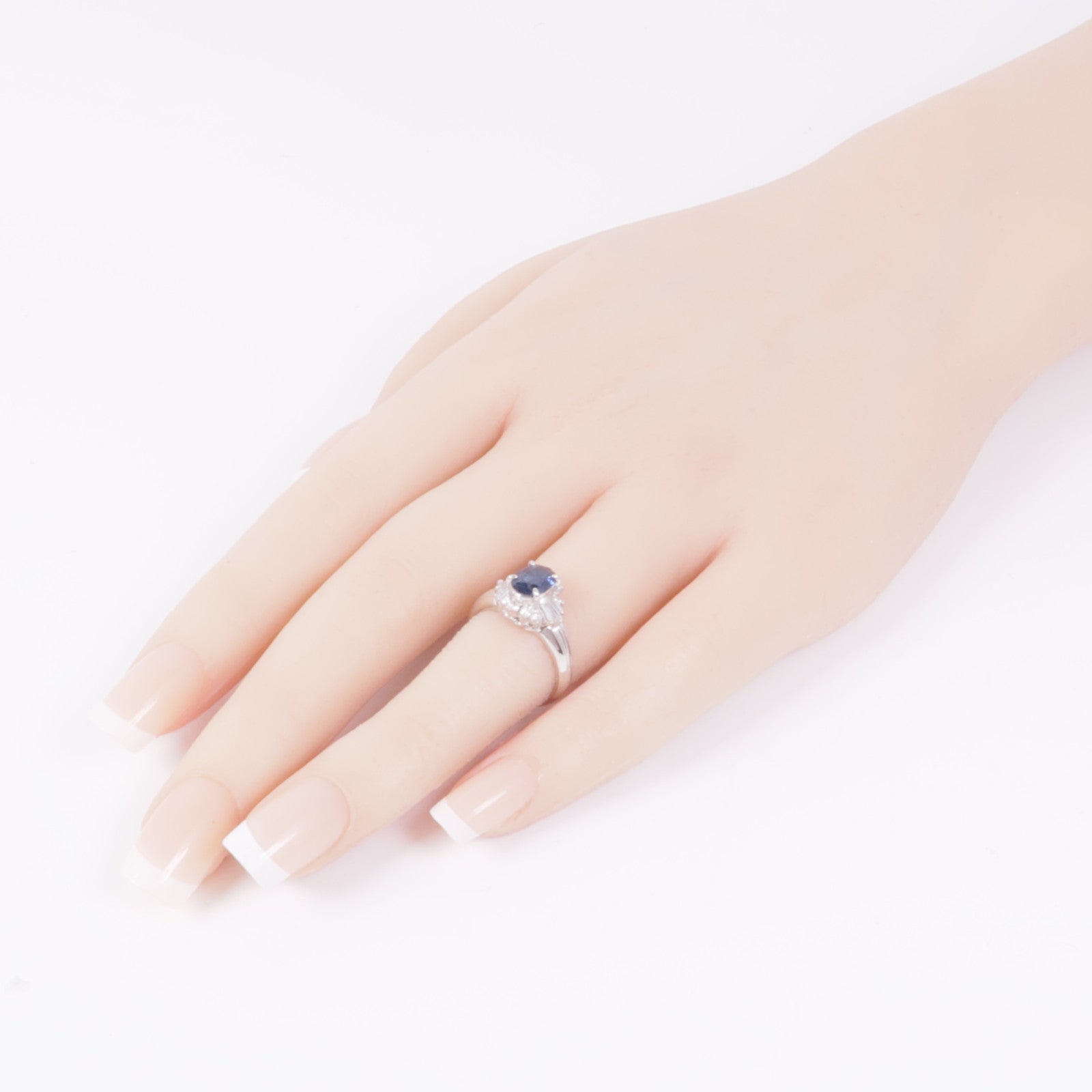 JEWELRY Sapphire Diamond Ring PT900 Platinum US#4.5