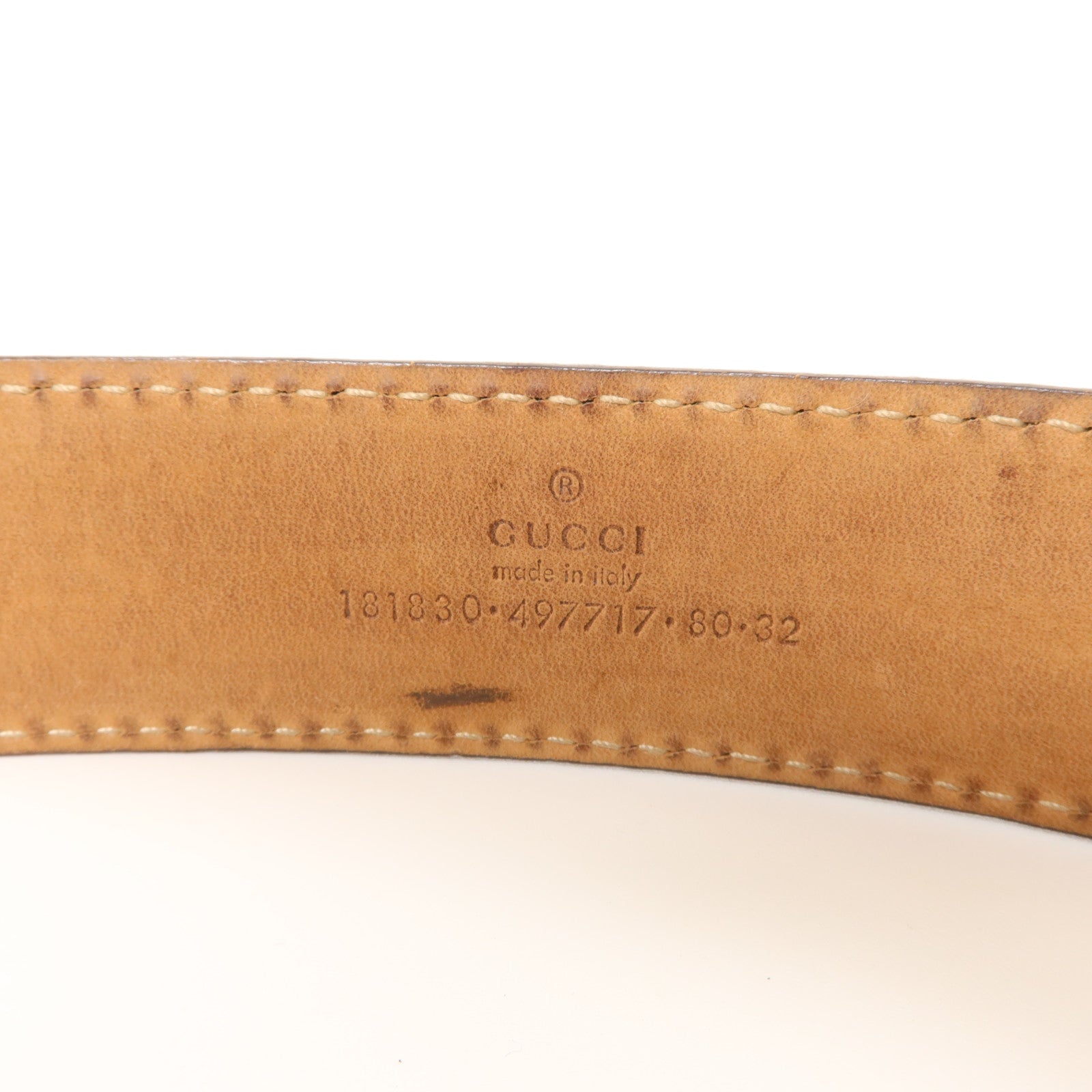 GUCCI 塗層帆布Belt 80cm皮帶