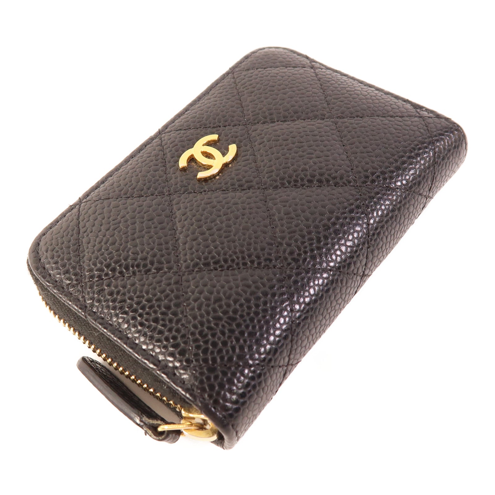 CHANEL 牛皮皮革Card/Coin Purse金扣零錢包/卡片套