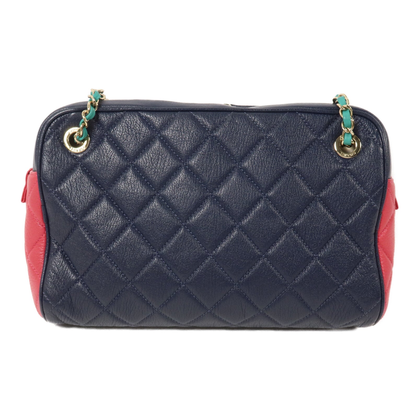 CHANEL 羊皮皮革In And Out Camera Case鏈帶肩背袋