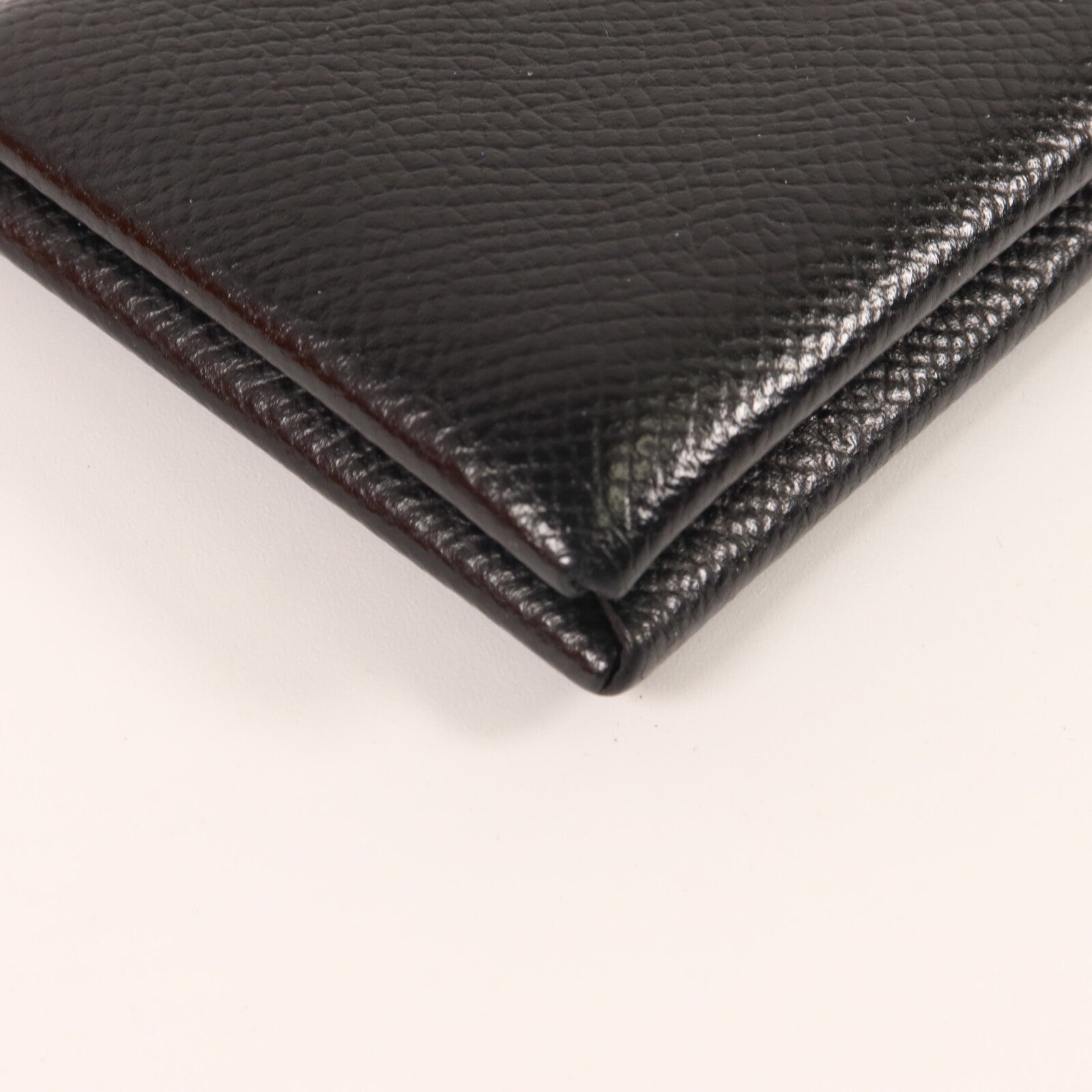 HERMES Epsom皮革Calvi卡片套Noir
