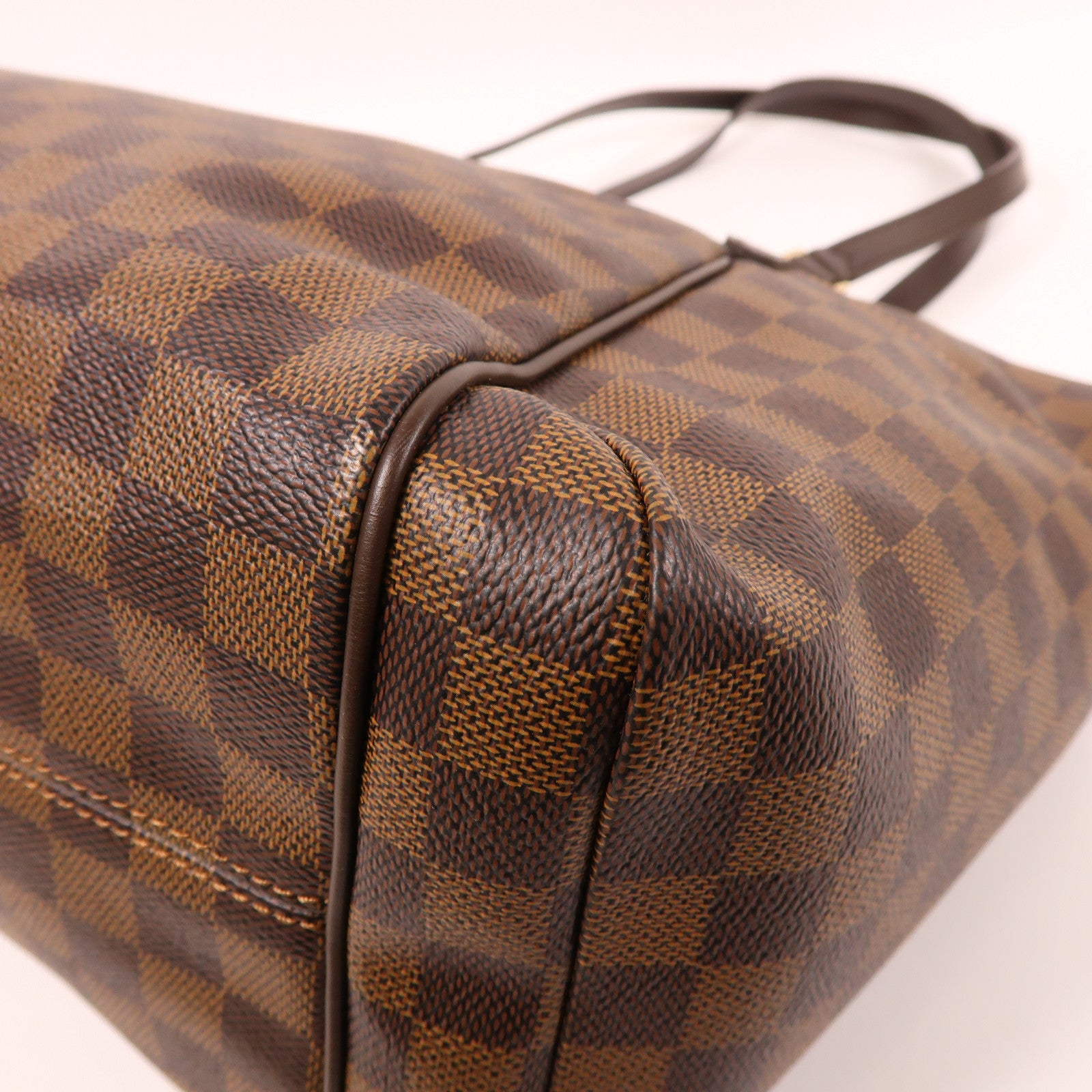 LOUIS VUITTON Damier Ebene Totally MM金扣肩背袋啡色