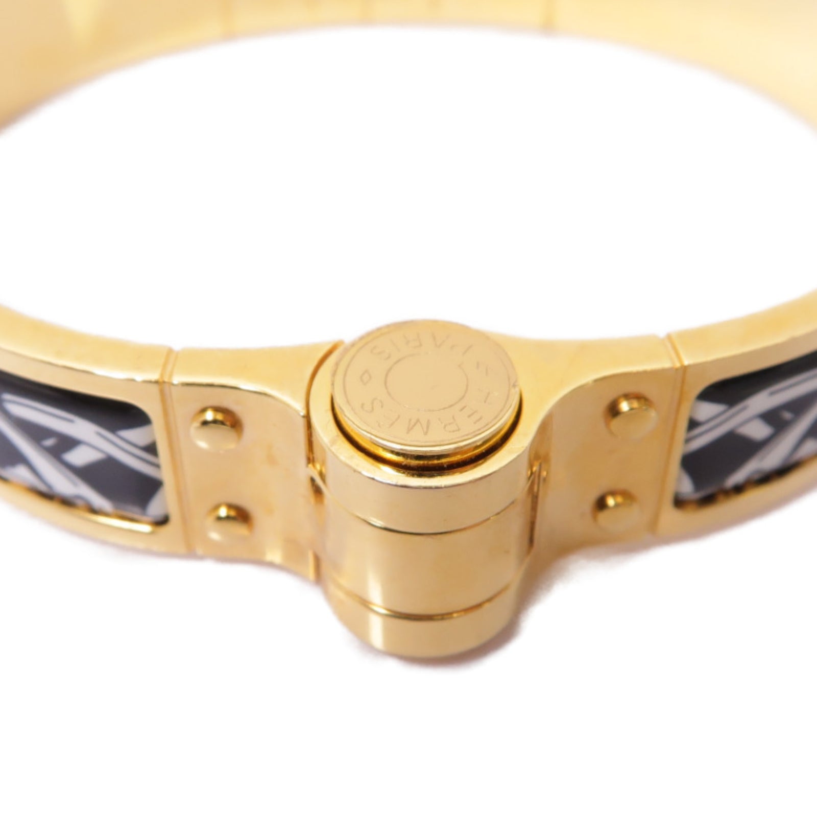 HERMES 【激減優惠】琺瑯/金屬Bangle手鐲黑色/白色/金色