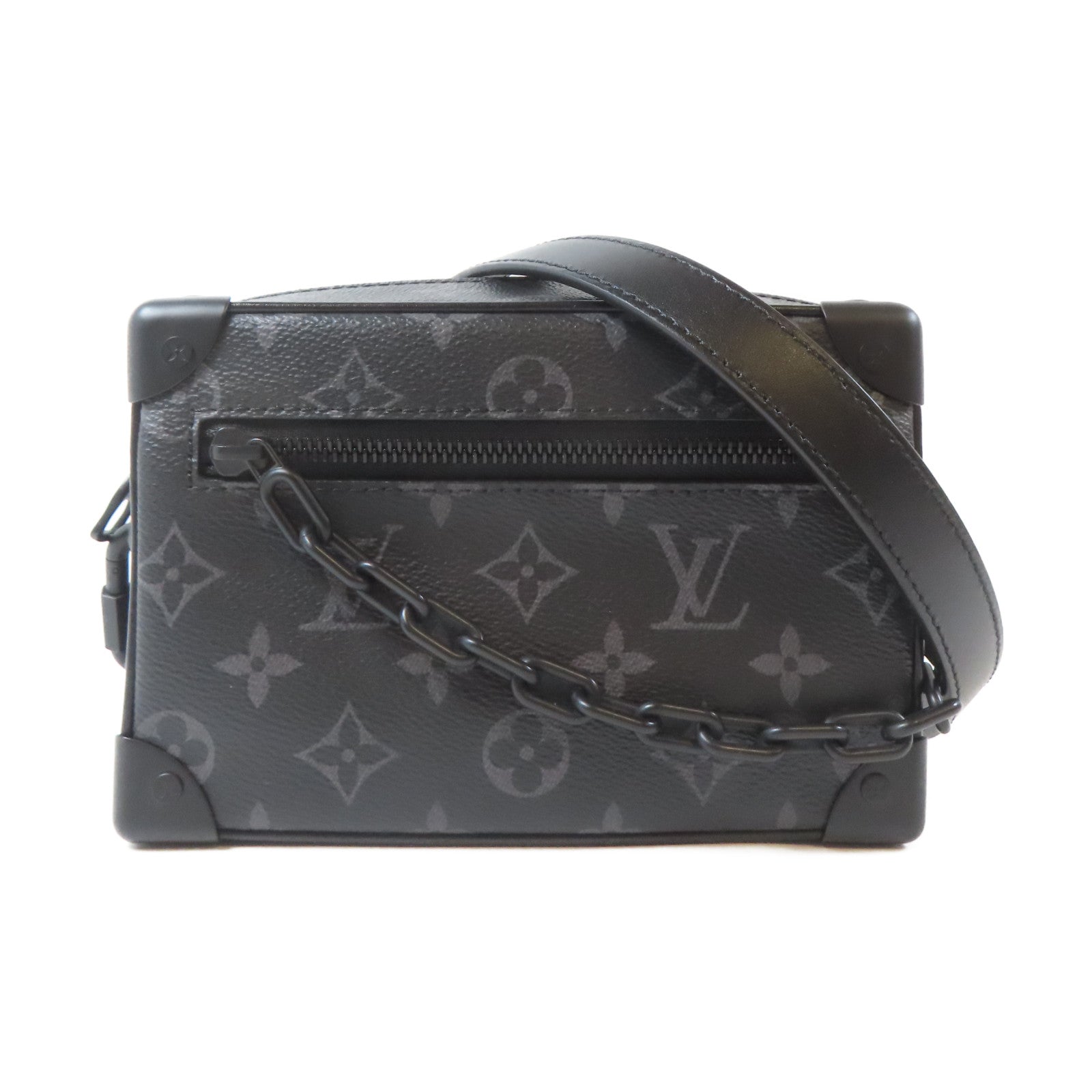 LOUIS VUITTON Monogram Eclipse Mini Soft Trunk肩背袋黑色
