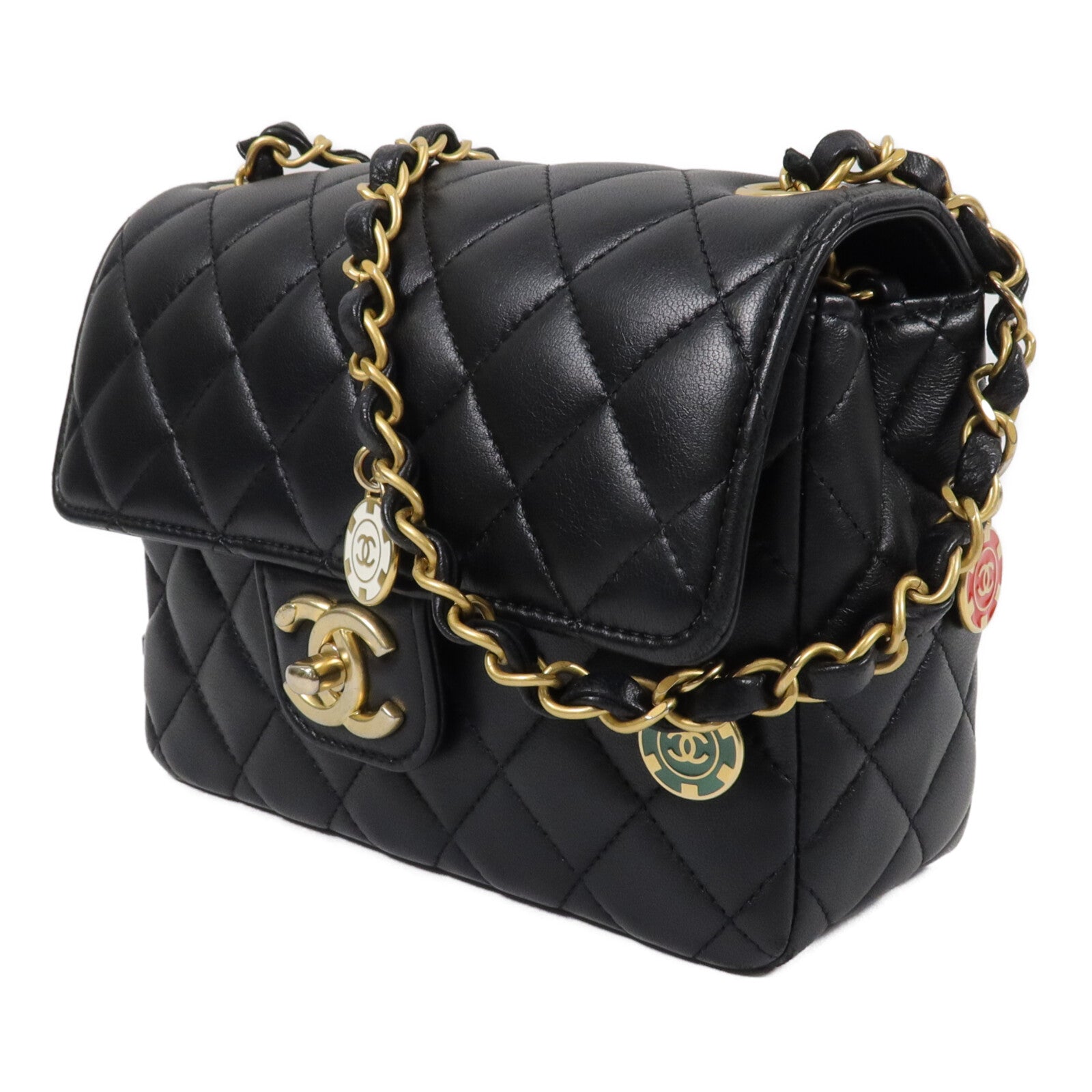 CHANEL 羊皮皮革Chain Shoulder鏈帶肩背袋