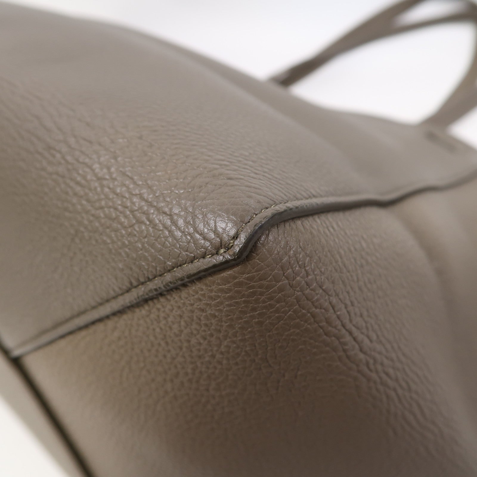CELINE 牛皮皮革Small Cabas Phantom金扣肩背袋灰色