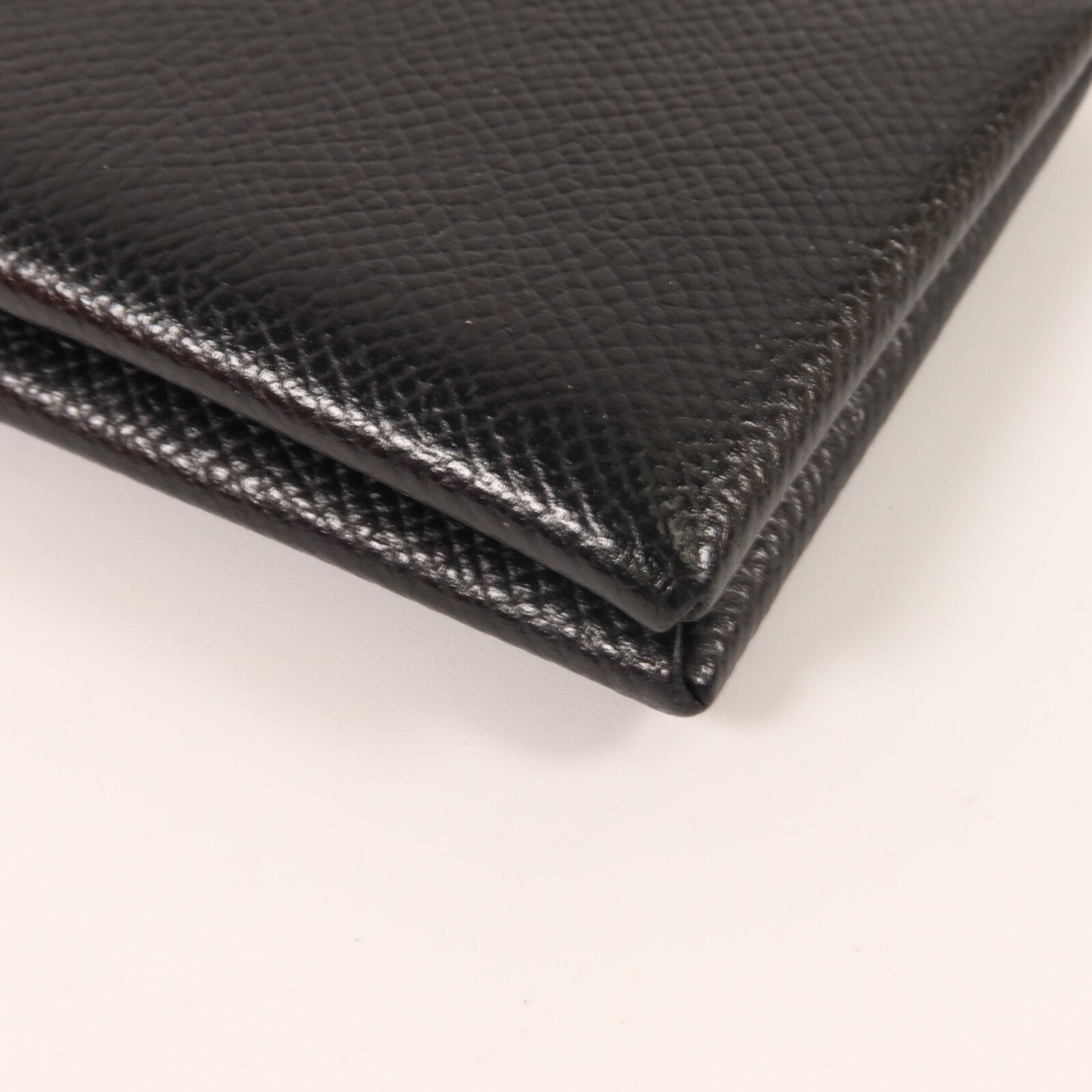 HERMES Epsom皮革Calvi卡片套Noir
