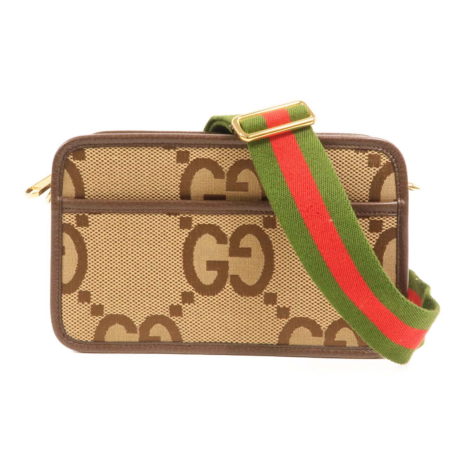 GUCCI 帆布Jumbo GG Mini金扣肩背袋