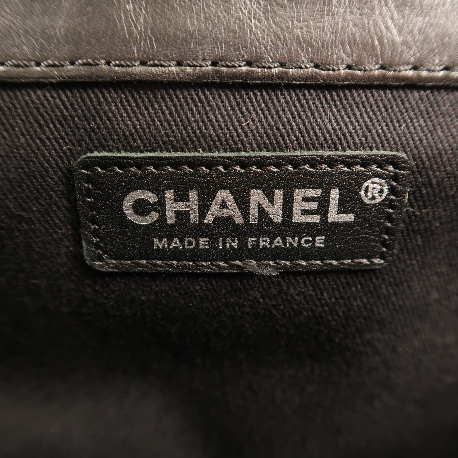 CHANEL 牛皮皮革Chain Shoulder銀扣鏈帶肩背袋