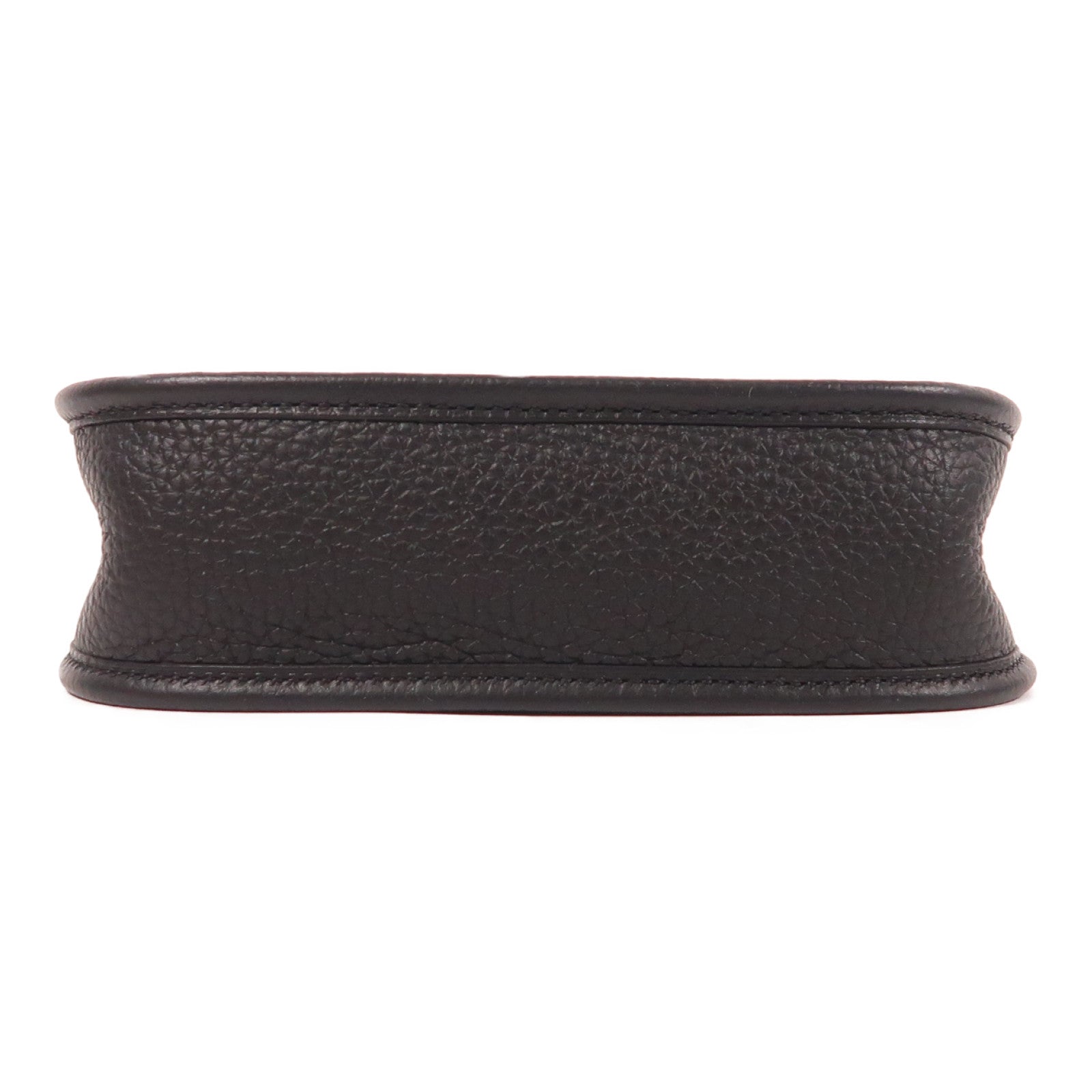 HERMES Clemence皮革Evelyne TPM銀扣肩背袋黑色