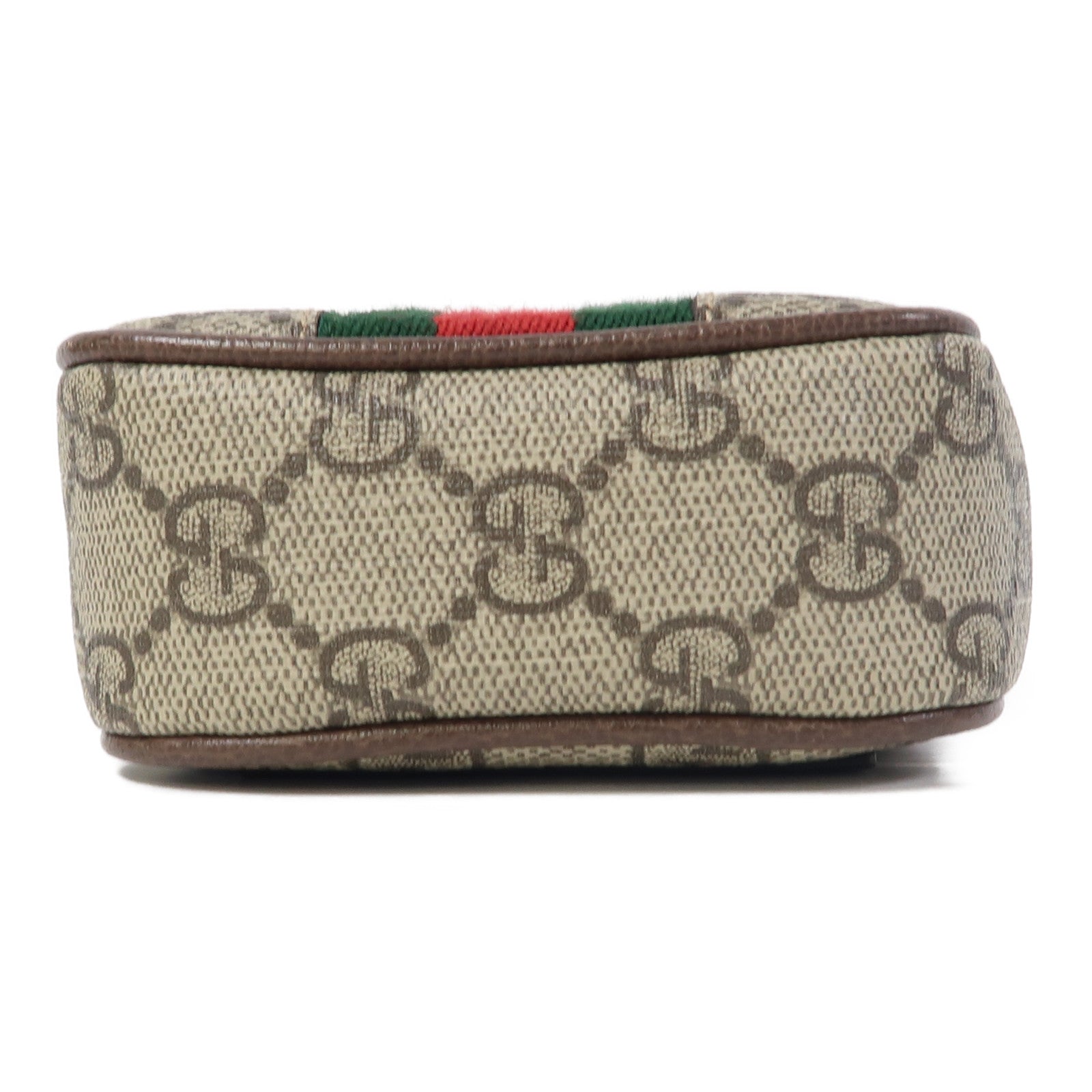 GUCCI 塗層帆布Ophidia Phone Bag金扣肩背袋啡色