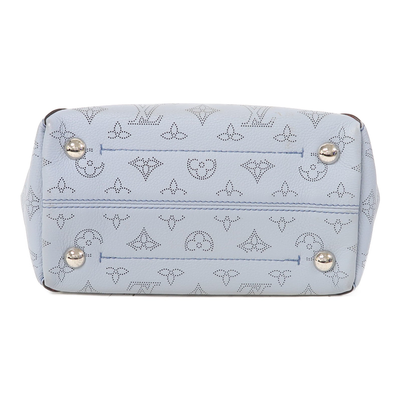 LOUIS VUITTON Mahina Hina PM銀扣手挽肩背兩用袋藍色