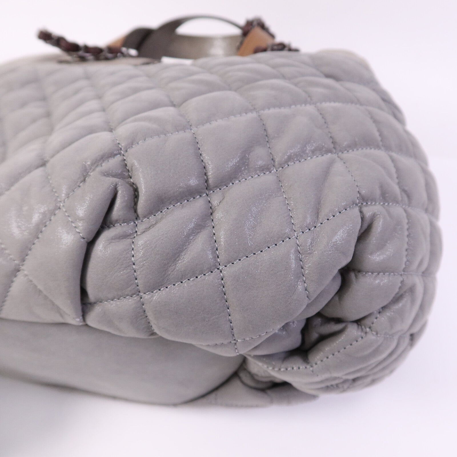 CHANEL 牛皮皮革In The Mix Chain Shoulder Tote銀扣鏈帶手挽肩背兩用袋