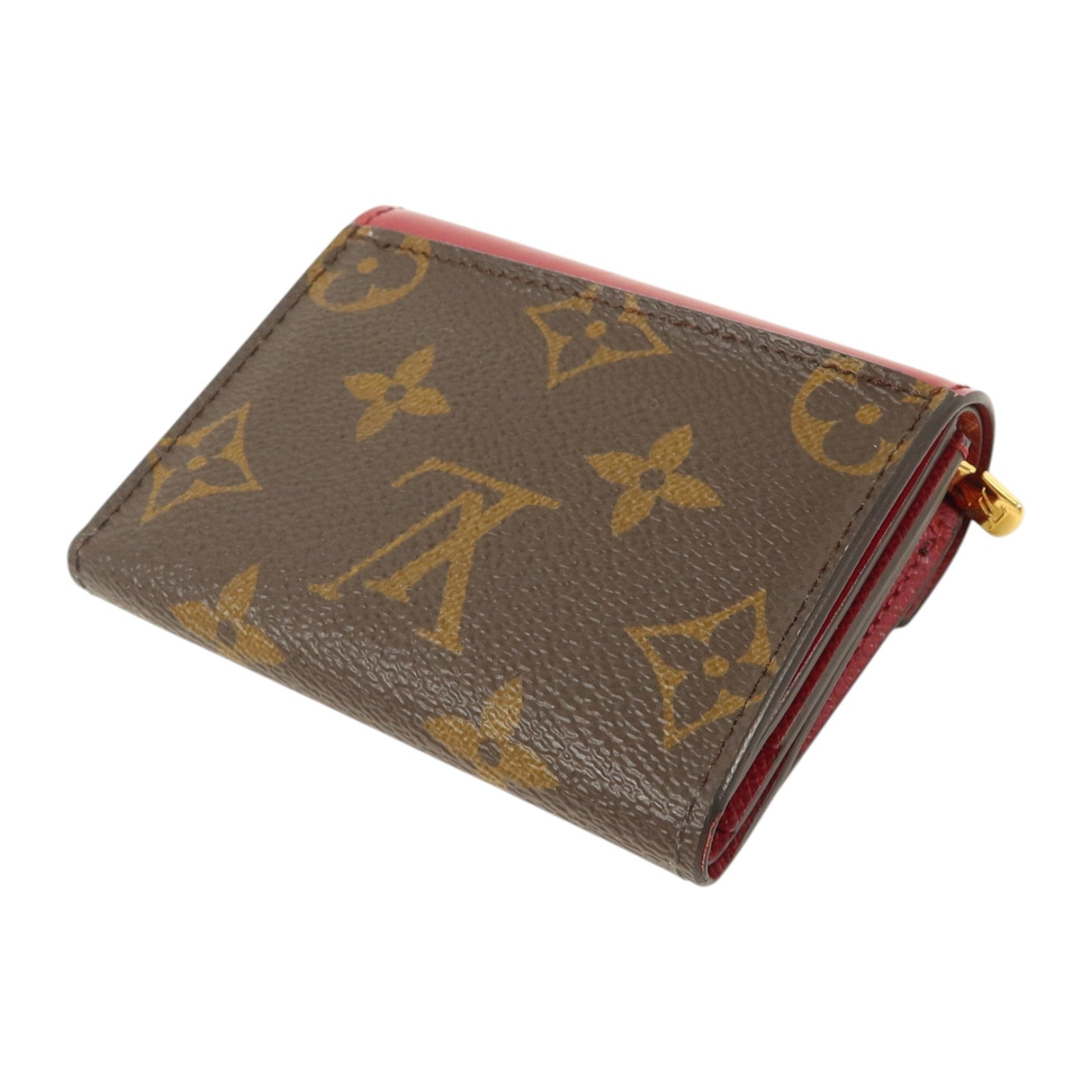 LOUIS VUITTON Monogram/牛皮皮革Zoe Wallet金扣錢包