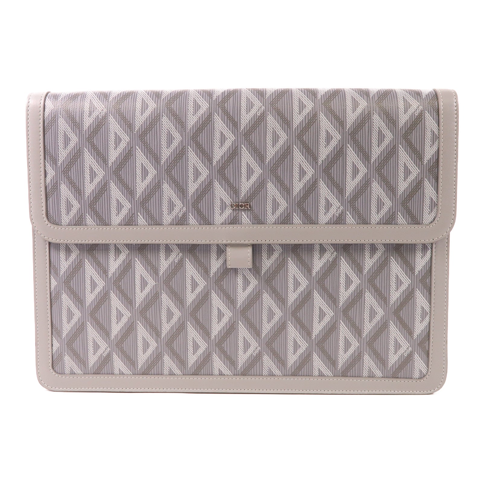 Dior CD SHW Hit The Road Clutch Bag Coated Canvas Grey