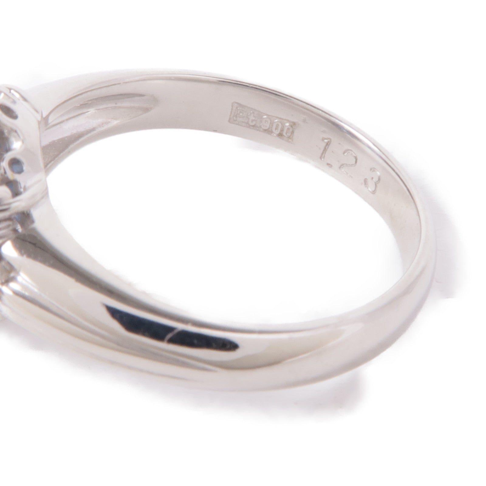 JEWELRY 【激減優惠】PT900鉑金Sapphire/Diamond Ring藍寶石/鑽石戒指US#4.5