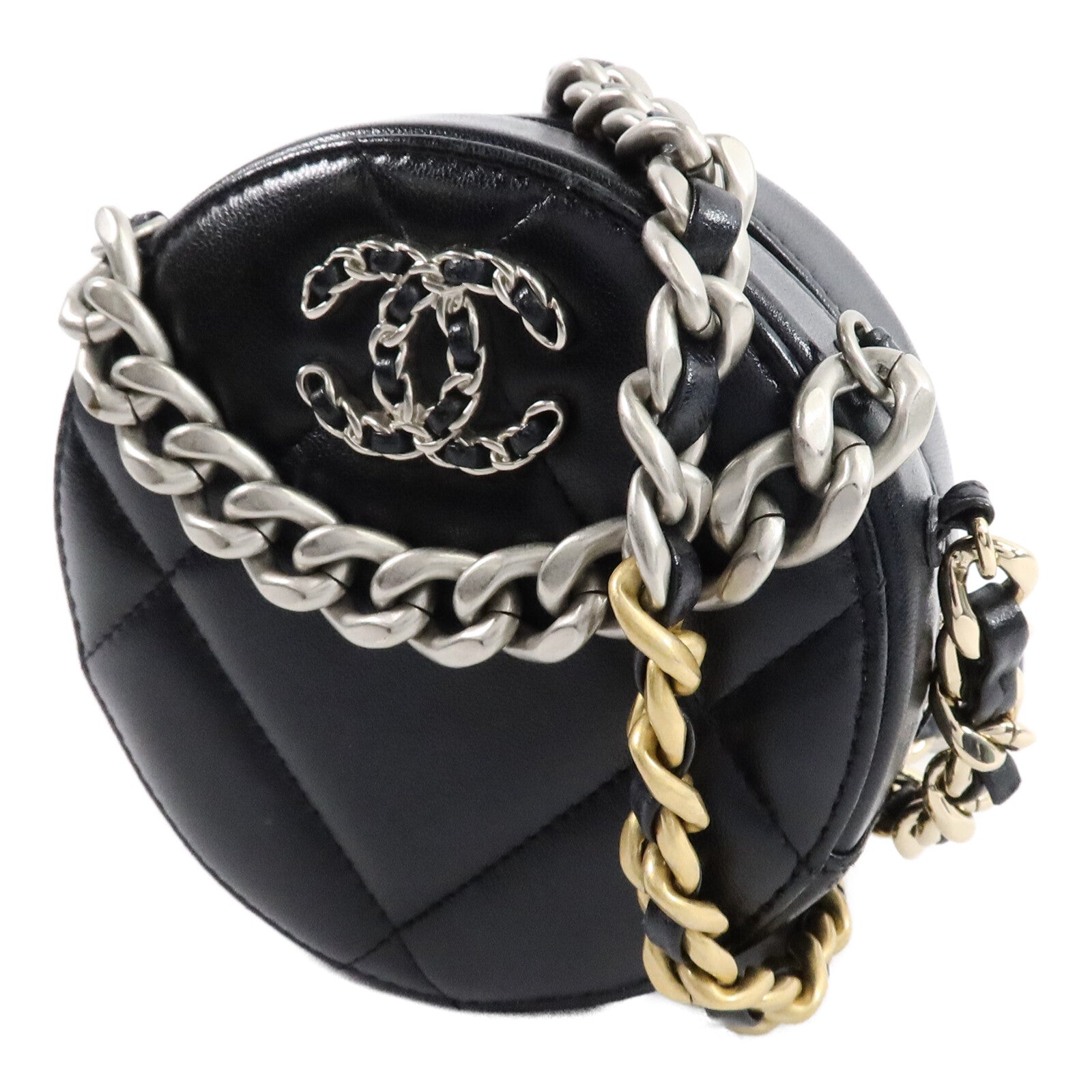 CHANEL 羊皮皮革Chanel 19 Round Chain肩背袋