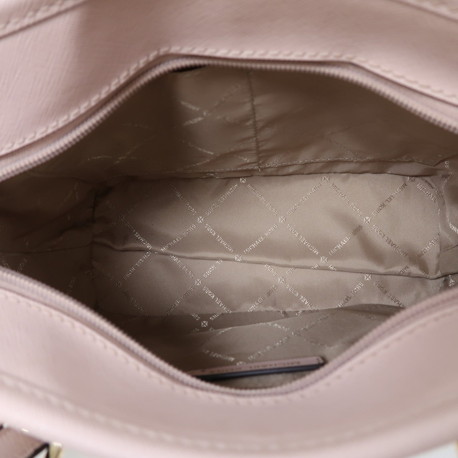 Michael Kors 牛皮皮革2 Way Shoulder金扣手挽肩背兩用袋粉紅色