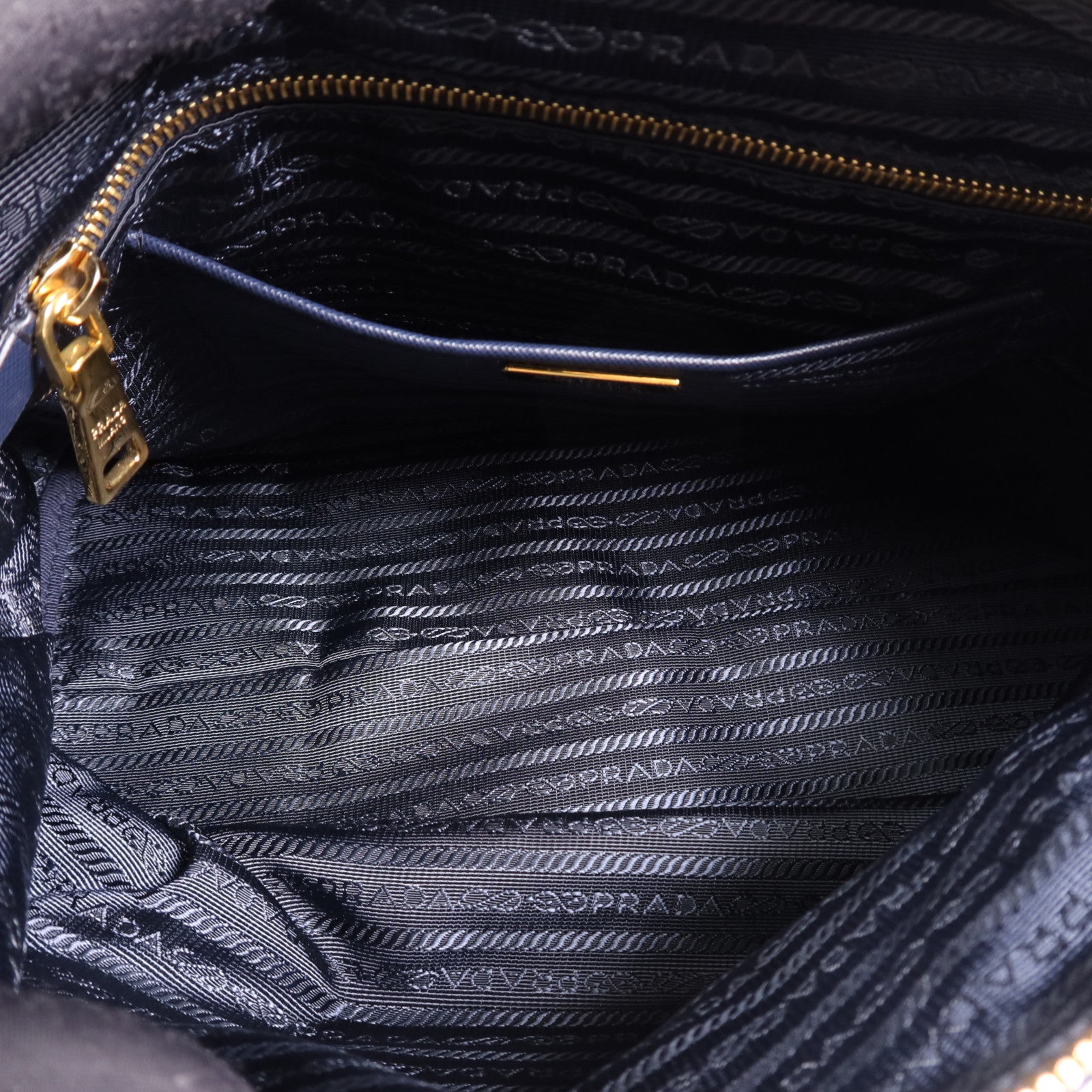PRADA 尼龍Tessuto金扣手挽肩背兩用袋