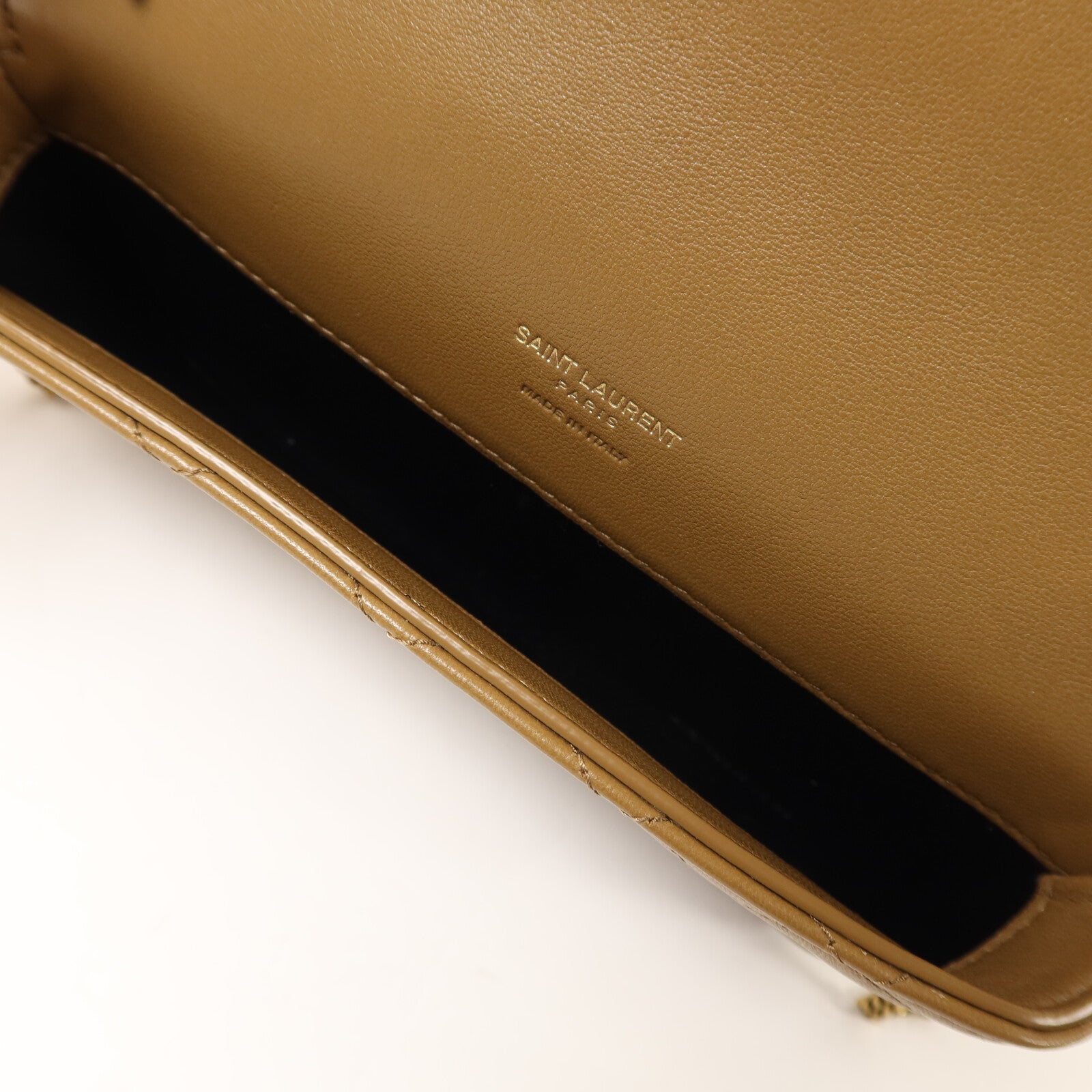SAINT LAURENT 羊皮皮革Gaby Phone Holder鏈帶肩背袋