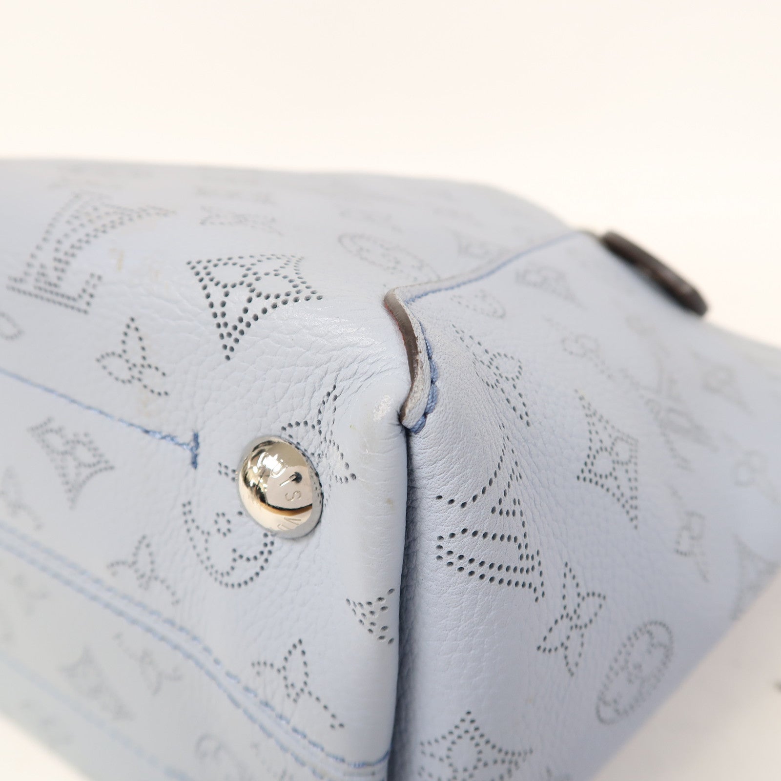 LOUIS VUITTON Mahina Hina PM銀扣手挽肩背兩用袋藍色