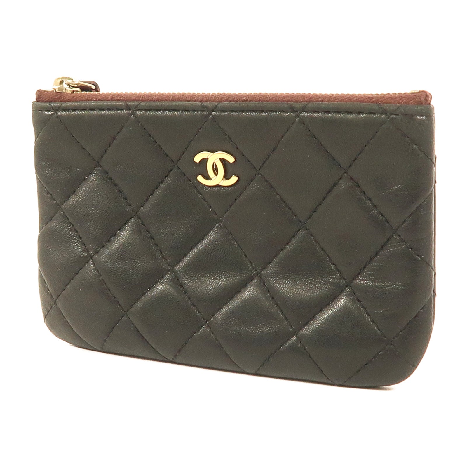 CHANEL 羊皮皮革Pouch金扣手拿包