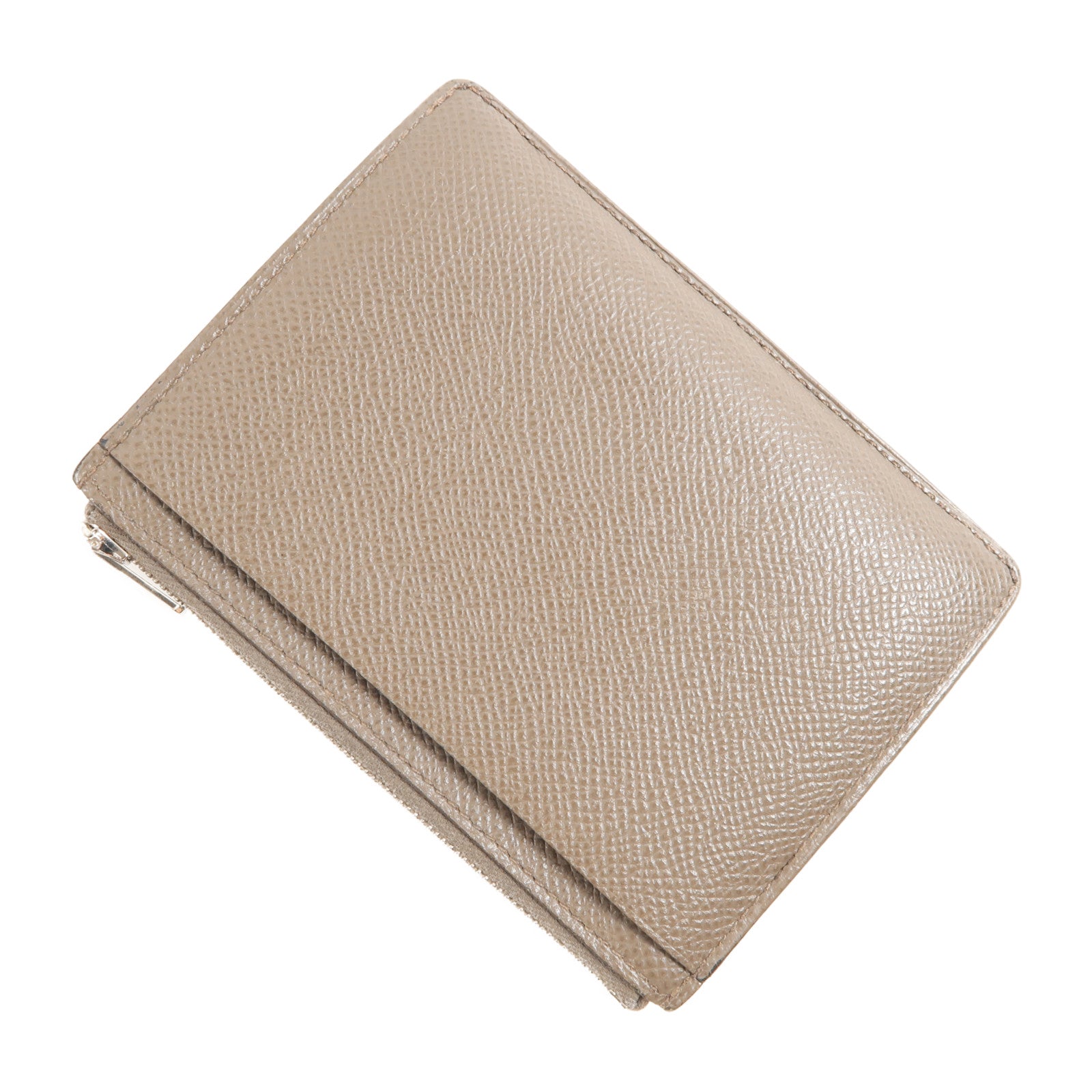 HERMES 【激減優惠】Epsom皮革Porte-Cartes Zippe City銀扣錢包Etain