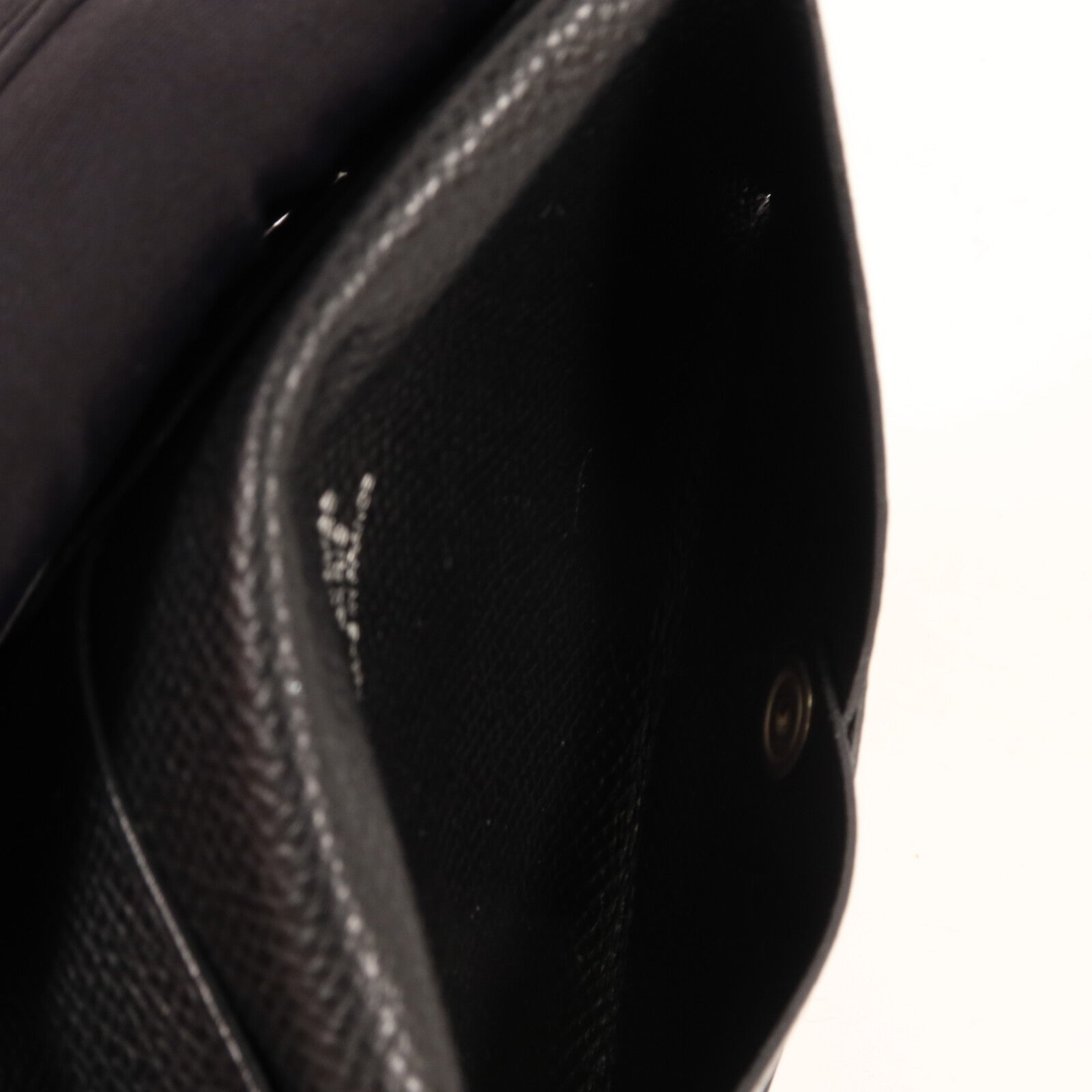HERMES Epsom皮革Calvi卡片套Noir