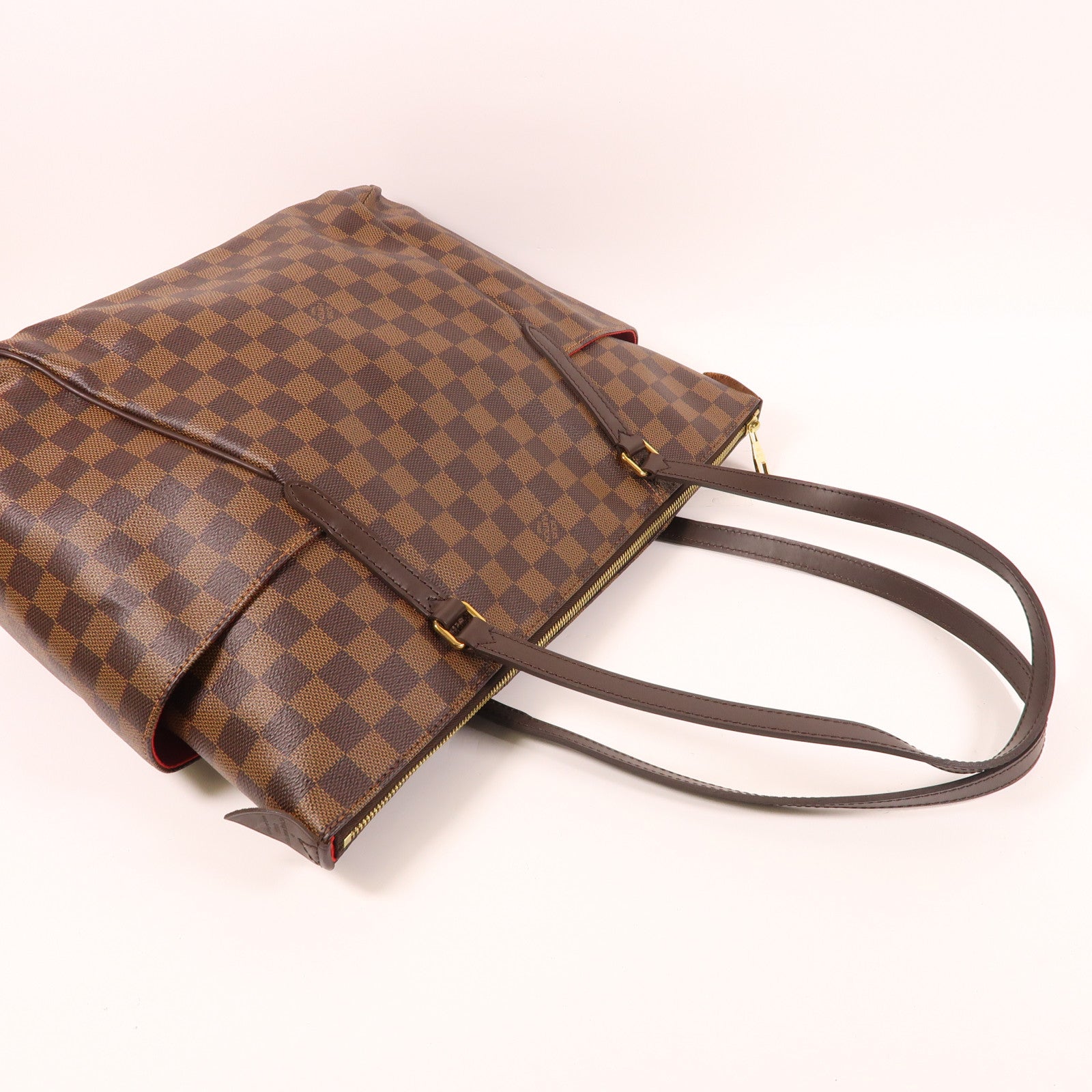 LOUIS VUITTON Damier Ebene Totally MM金扣肩背袋啡色