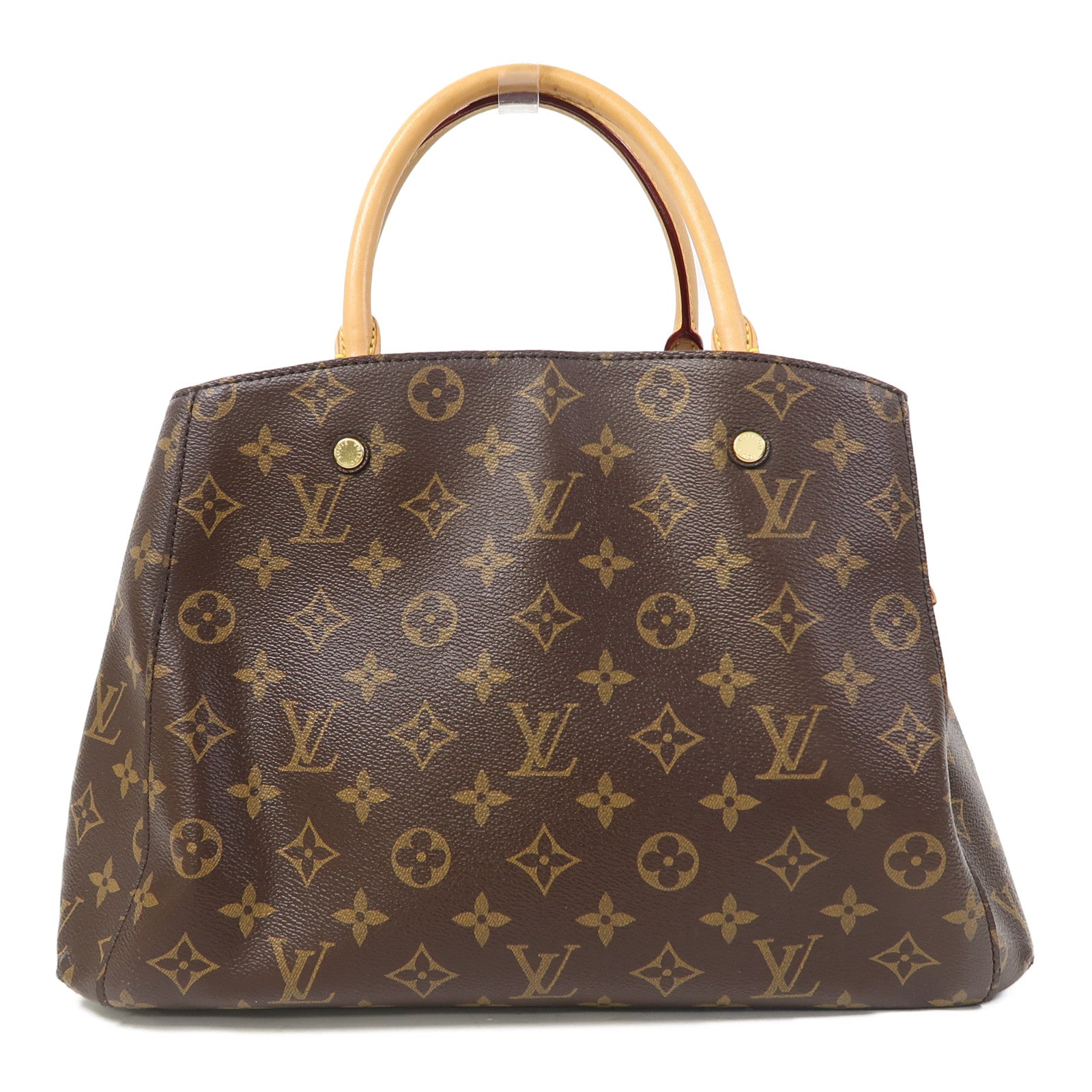 LOUIS VUITTON 【激減優惠】Monogram Montaigne MM金扣手挽肩背兩用袋啡色