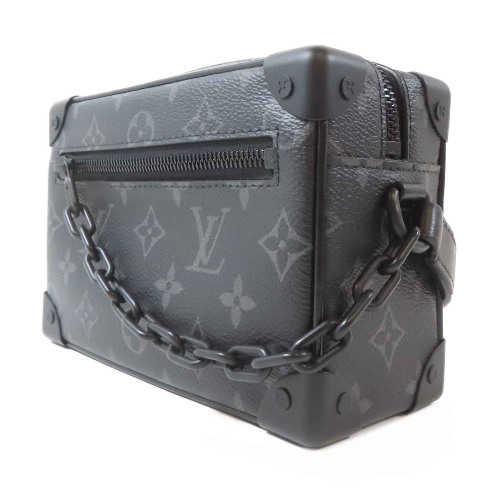 LOUIS VUITTON Monogram Eclipse Mini Soft Trunk肩背袋黑色