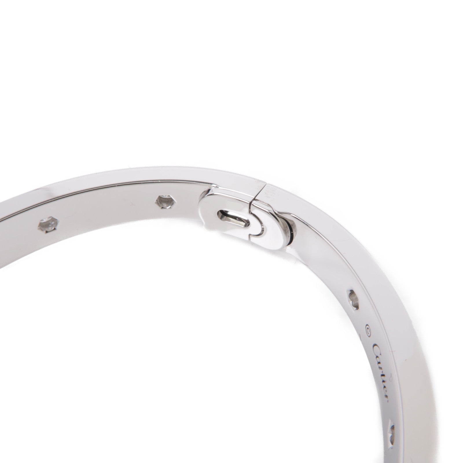 CARTIER 18K白金Love Bracelet Diamond Paved鑽石手鐲Cartier#17