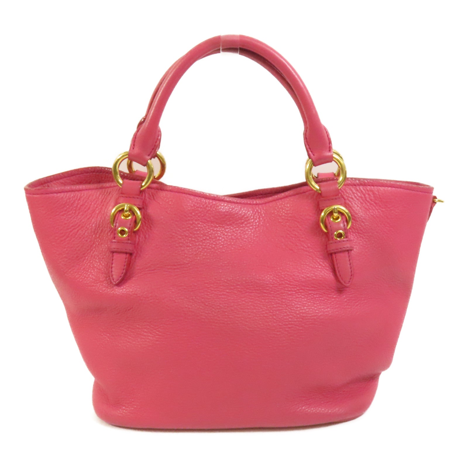 Miu Miu 牛皮皮革2 Way Shoulder金扣手挽肩背兩用袋