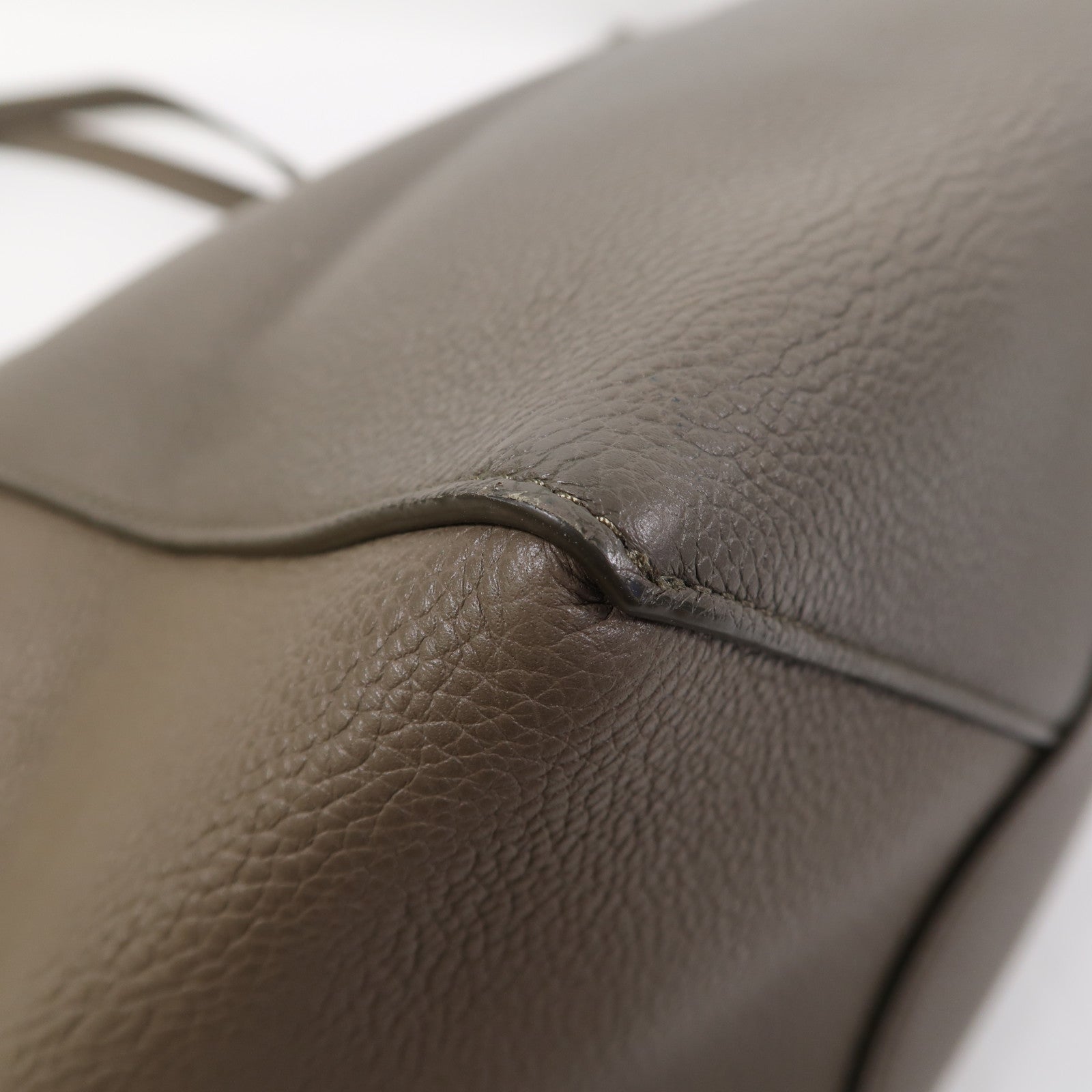 CELINE 牛皮皮革Small Cabas Phantom金扣肩背袋灰色