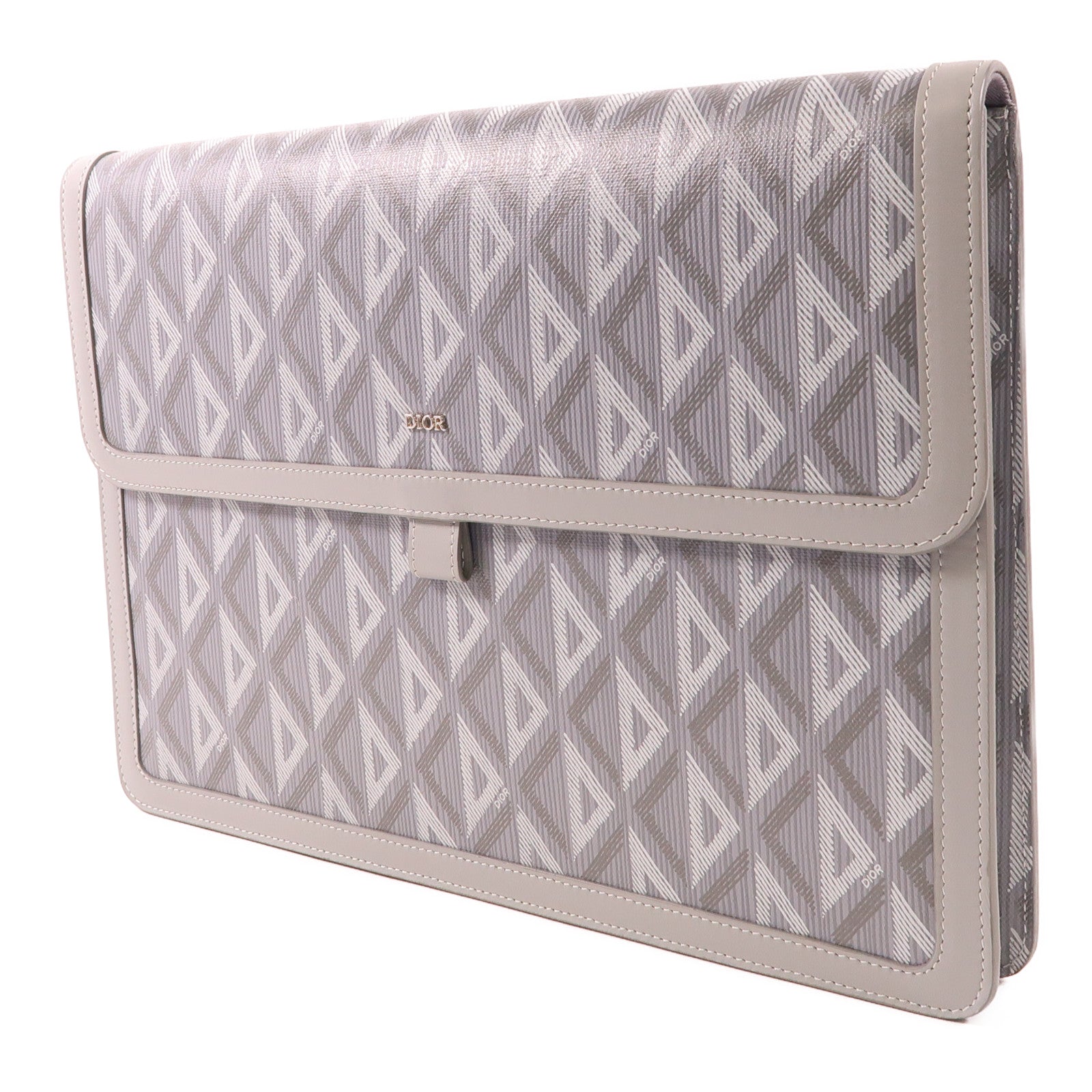 Dior CD SHW Hit The Road Clutch Bag Coated Canvas Grey