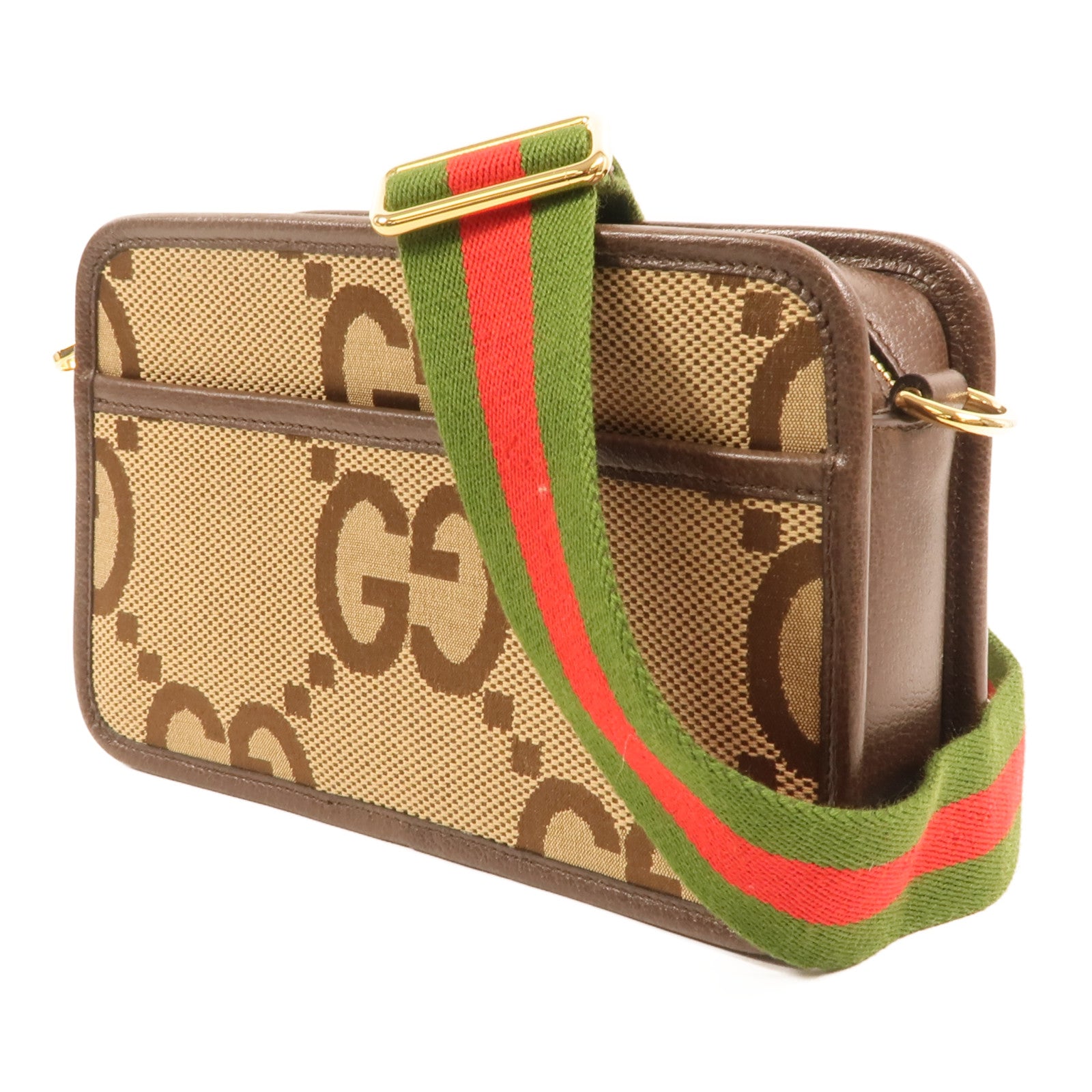 GUCCI 帆布Jumbo GG Mini金扣肩背袋