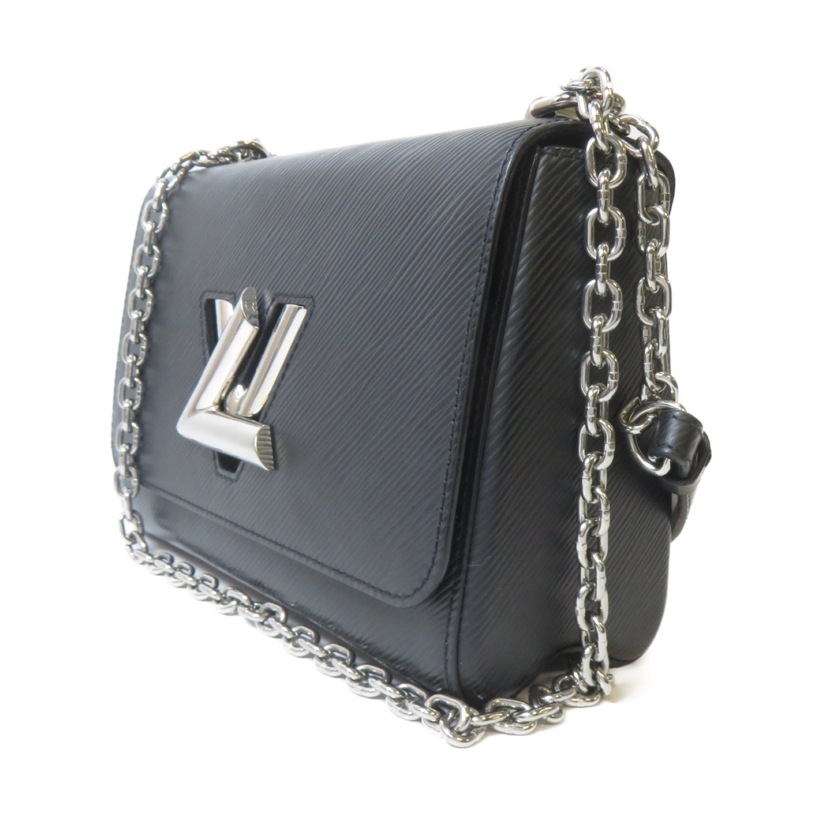 LOUIS VUITTON 【激減優惠】Epi Twist MM銀扣鏈帶肩背袋黒色