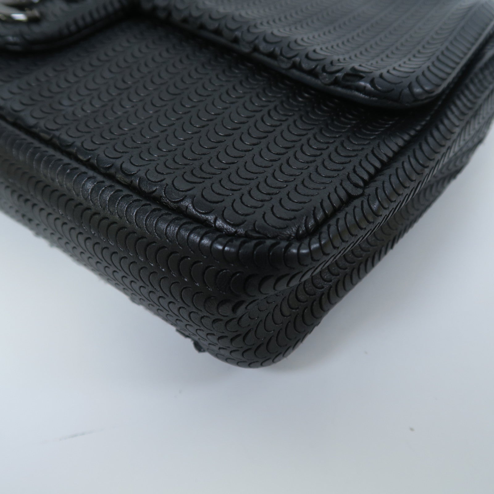 CHANEL 牛皮皮革Shoulder Bag鏈帶肩背袋黑色
