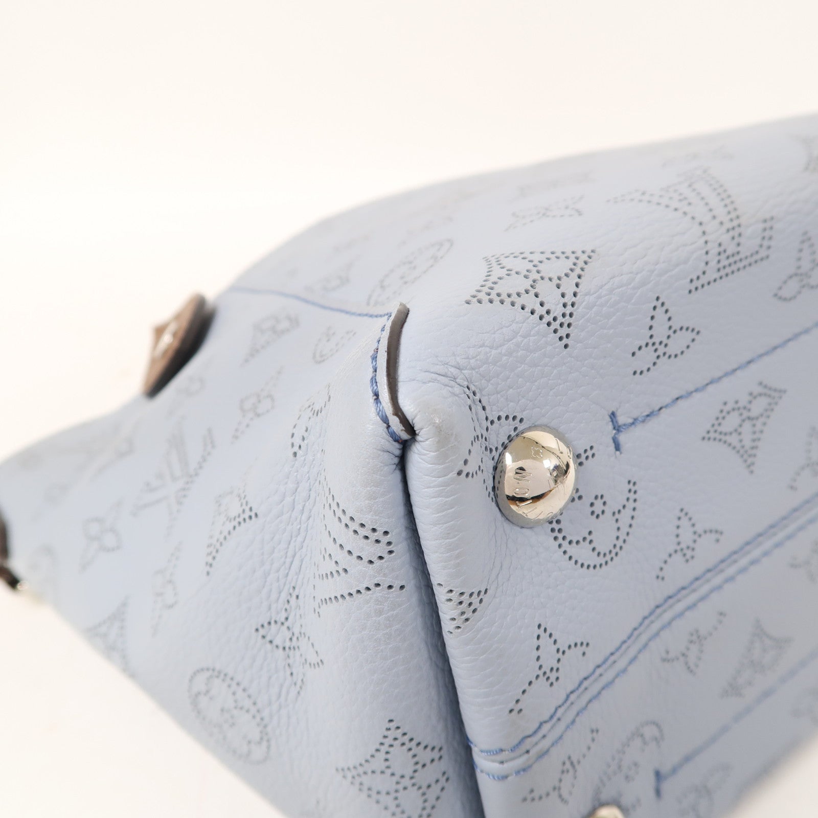 LOUIS VUITTON Mahina Hina PM銀扣手挽肩背兩用袋藍色